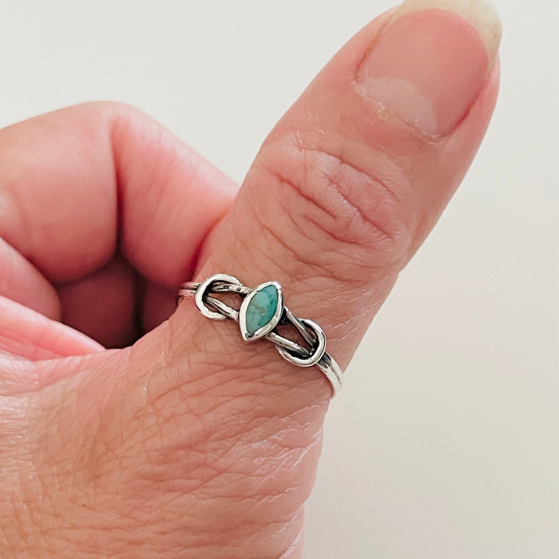 Sterling Silver Blue Opal, White Opal, Genuine Turquoise Ring, Dainty Ring, Diamond Shape Ring, Silver Opal Ring, Promise Turquoise Ring.