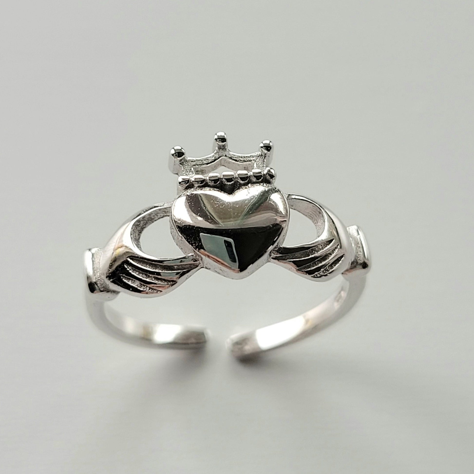 Sterling Silver Irish Claddagh Toe Ring: Promise, Love & Loyalty