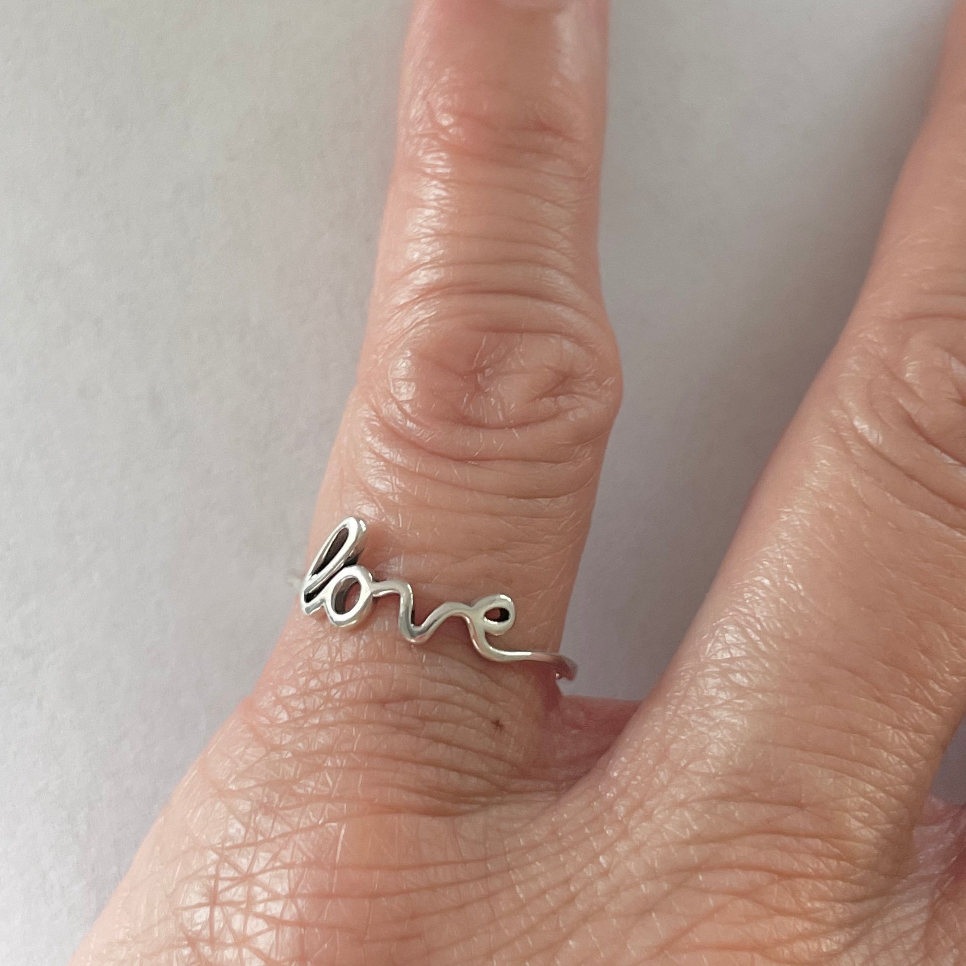 Sterling silver Dainty Love Ring, Silver Ring, Silver Dainty Ring, I Love You Ring, Love Toe Ring, Friendship Toe Ring, Promise Silver Ring.