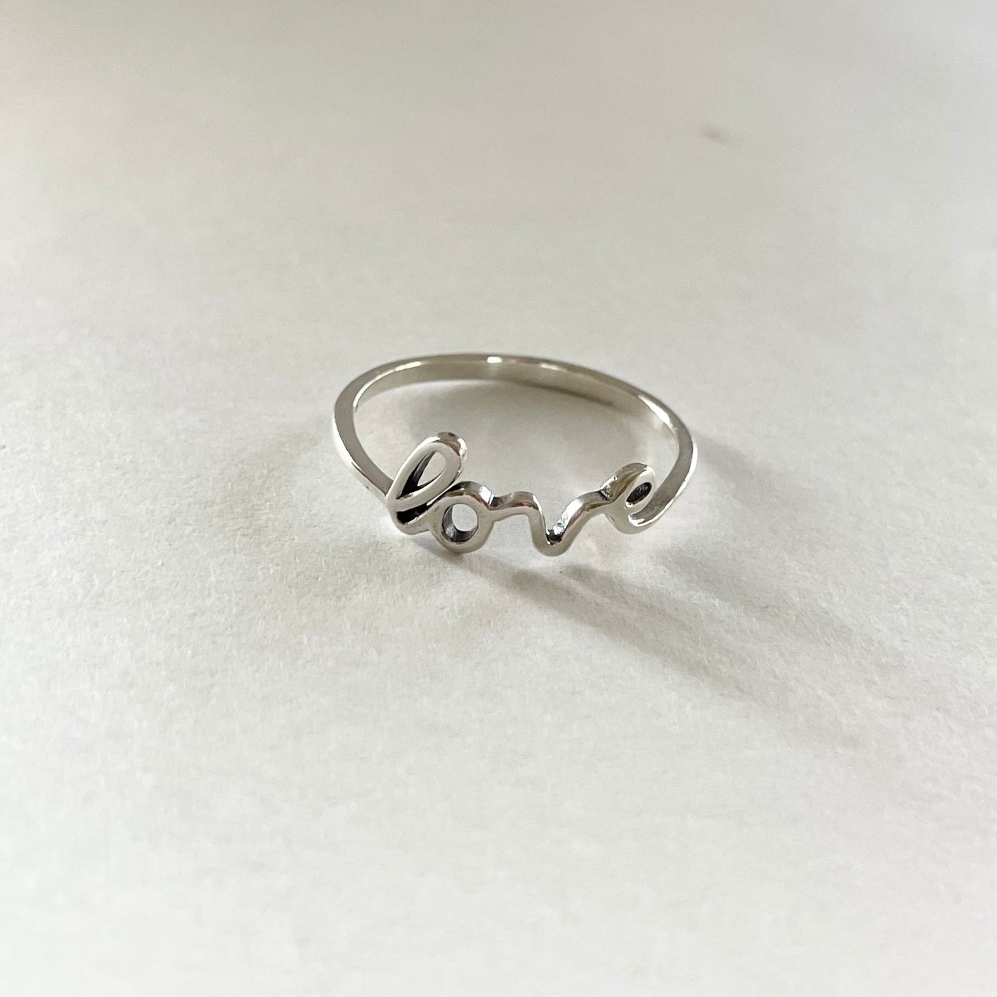 Sterling silver Dainty Love Ring, Silver Ring, Silver Dainty Ring, I Love You Ring, Love Toe Ring, Friendship Toe Ring, Promise Silver Ring.