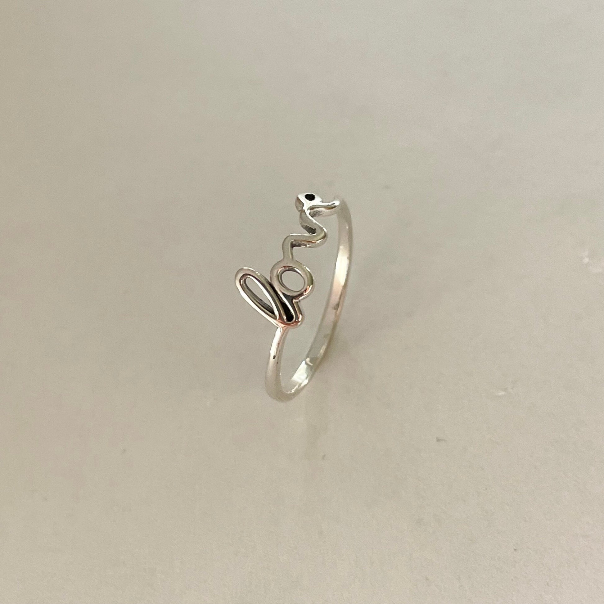 Sterling silver Dainty Love Ring, Silver Ring, Silver Dainty Ring, I Love You Ring, Love Toe Ring, Friendship Toe Ring, Promise Silver Ring.