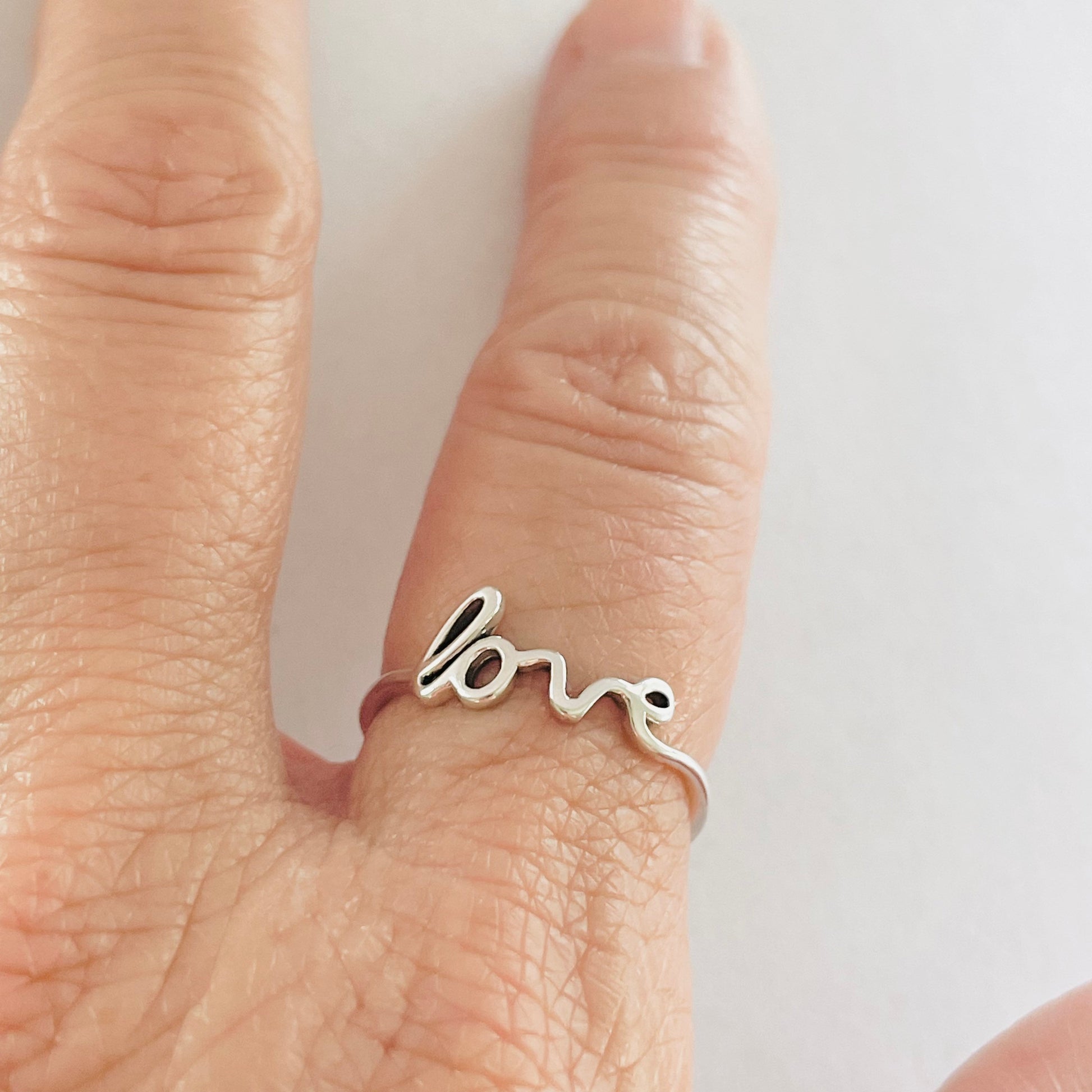 Sterling silver Dainty Love Ring, Silver Ring, Silver Dainty Ring, I Love You Ring, Love Toe Ring, Friendship Toe Ring, Promise Silver Ring.