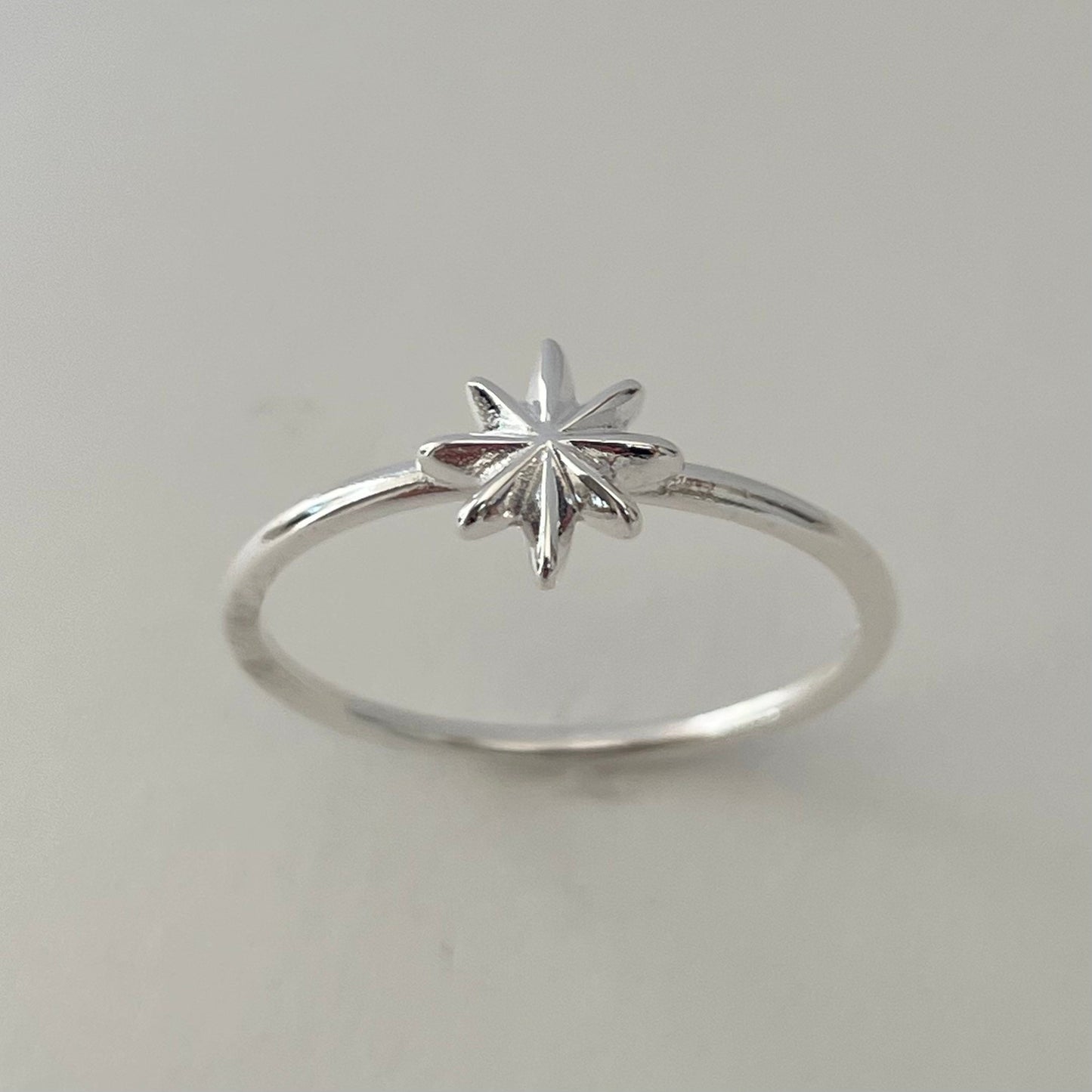 Sterling Silver Dainty Twinkle Star High Polish Ring, Silver Starlight Ring, Promise Ring, Silver Ring, Star Ring, Love Ring, Statement Ring