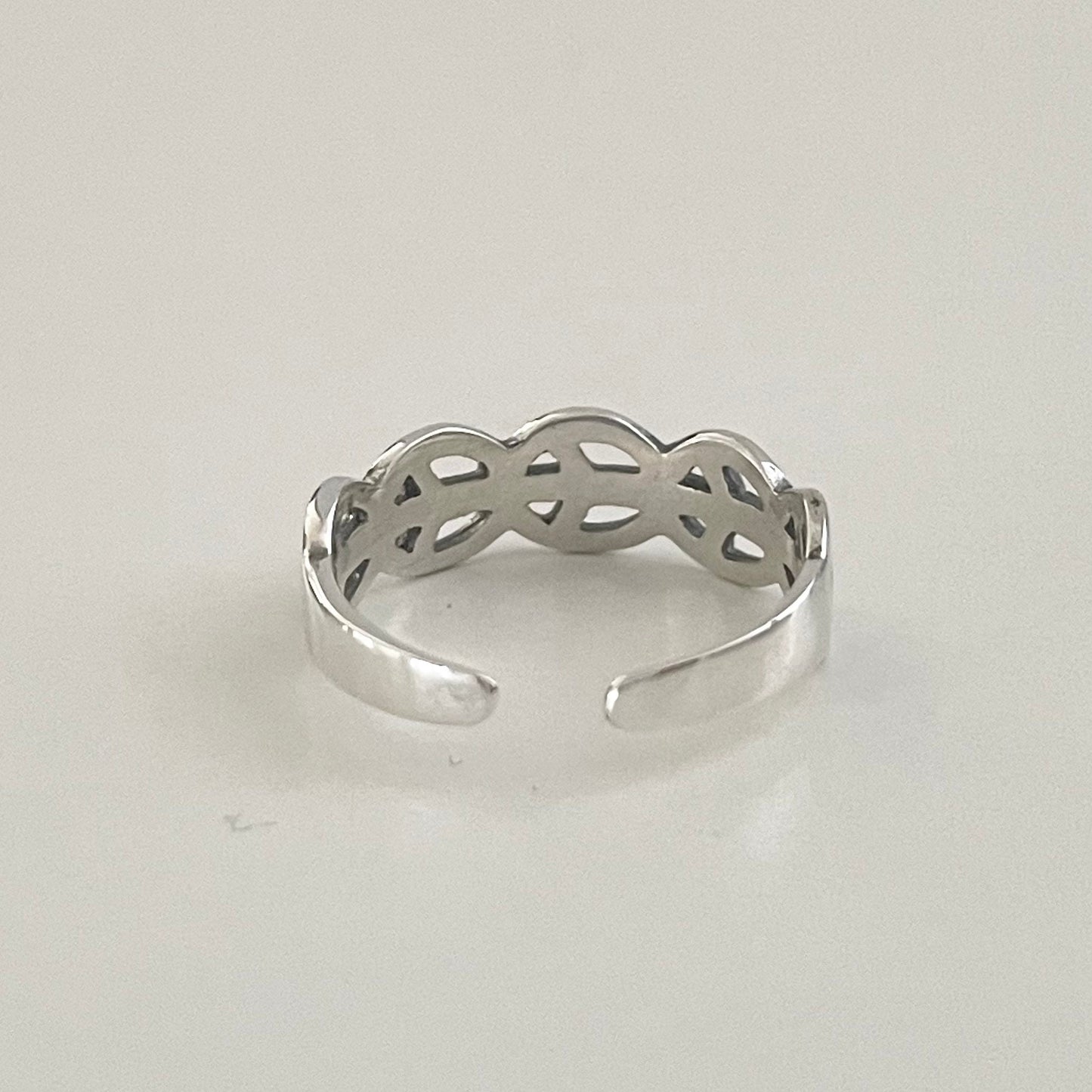 Peace Signs Sterling Silver Toe Ring, Statement Toe Ring, Peace Midi Ring, Adjustable Band, Silver Band Toe Ring, Promise Peace Toe Ring.