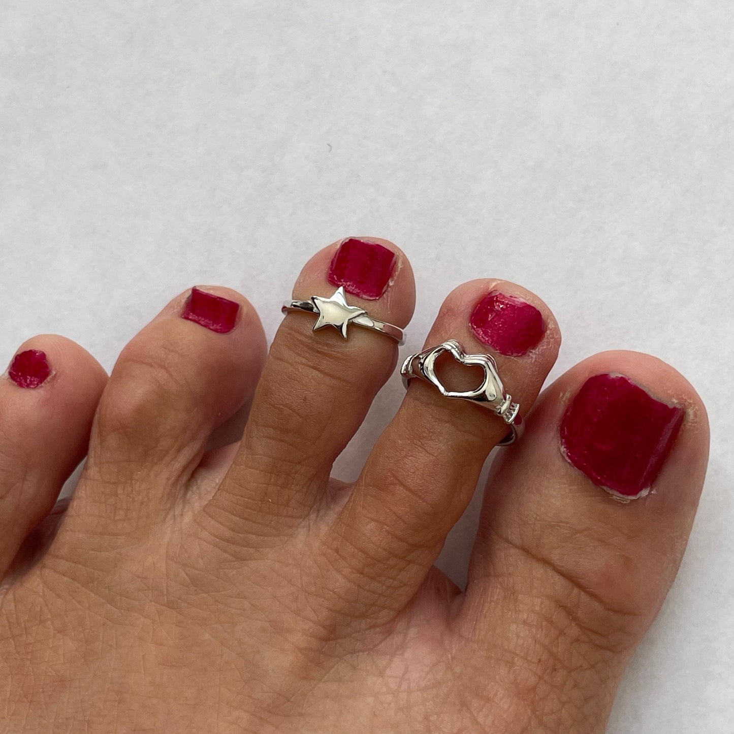 Sterling Silver Star Toe Ring, Pinky Ring, Adjustable Ring, Midi Ring, Silver Star Toe Ring, Silver Toe Ring, Promise Toe Ring