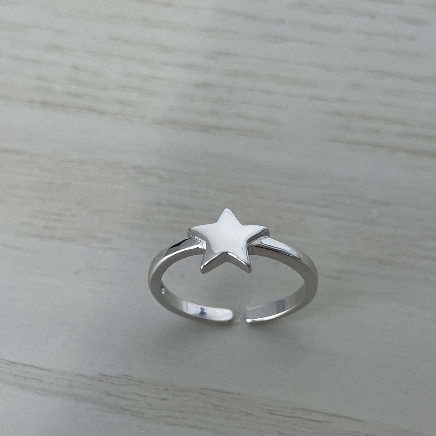 Sterling Silver Star Toe Ring, Pinky Ring, Adjustable Ring, Midi Ring, Silver Star Toe Ring, Silver Toe Ring, Promise Toe Ring