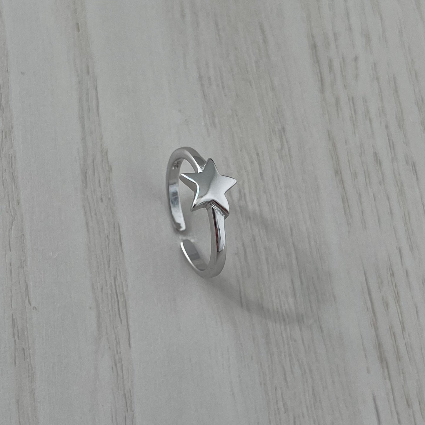 Sterling Silver Star Toe Ring, Pinky Ring, Adjustable Ring, Midi Ring, Silver Star Toe Ring, Silver Toe Ring, Promise Toe Ring