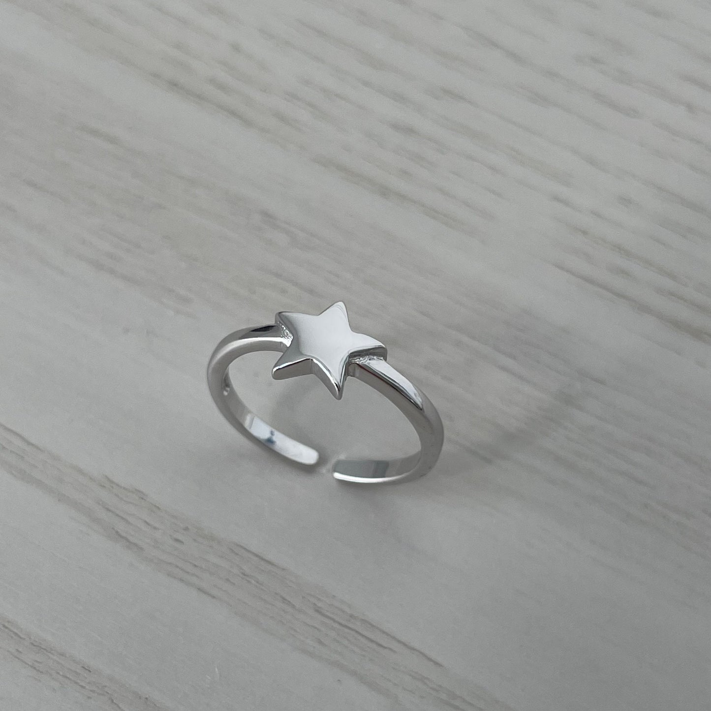 Sterling Silver Star Toe Ring, Pinky Ring, Adjustable Ring, Midi Ring, Silver Star Toe Ring, Silver Toe Ring, Promise Toe Ring