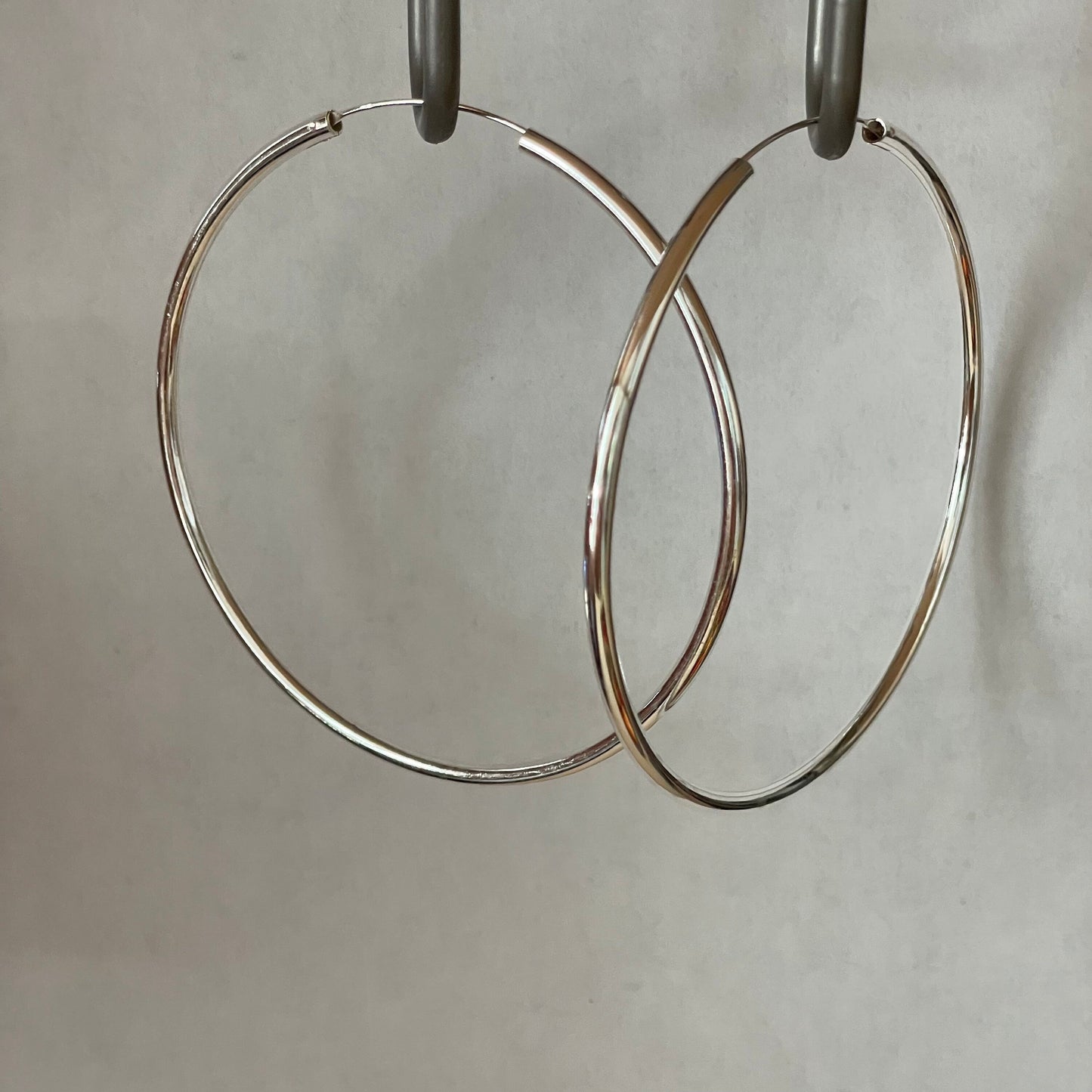 Continuous Hoops Sterling Silver Earrings, Silver Hoops Earrings, Hoops Promise Earrings, Promise Love You Earrings, Silver Love Earrings