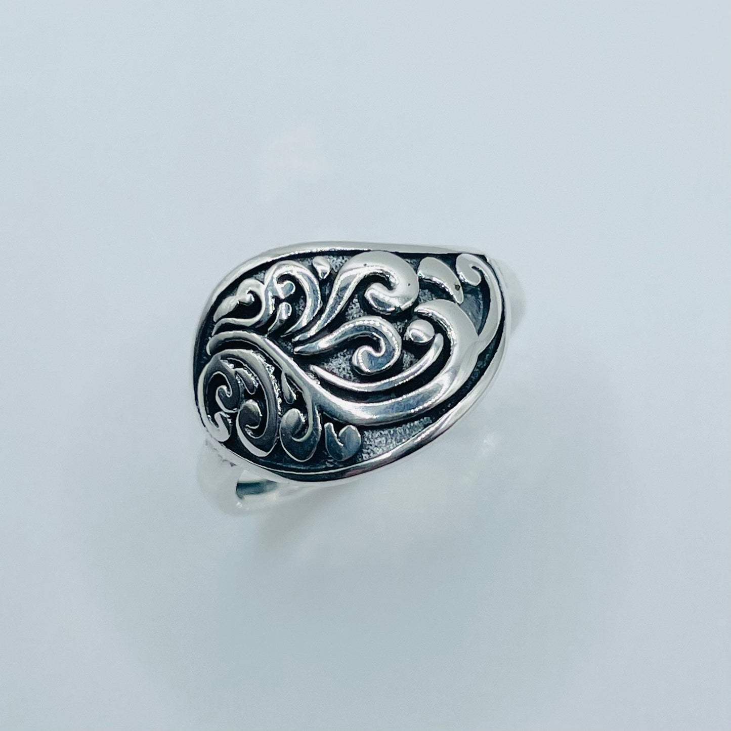 Swirls Scrolls Sterling Silver Ring - Silver Ring- Swirl Ring - Scrolls Ring - Swirly Ring - Boho Ring - Statement Ring