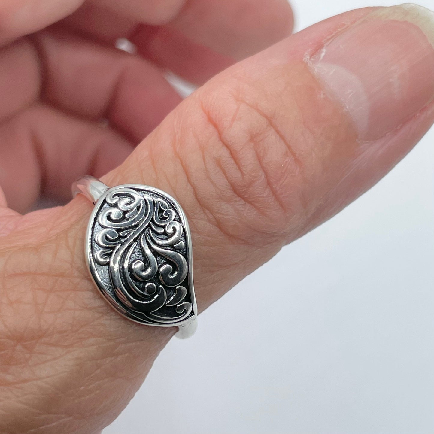 Swirls Scrolls Sterling Silver Ring - Silver Ring- Swirl Ring - Scrolls Ring - Swirly Ring - Boho Ring - Statement Ring