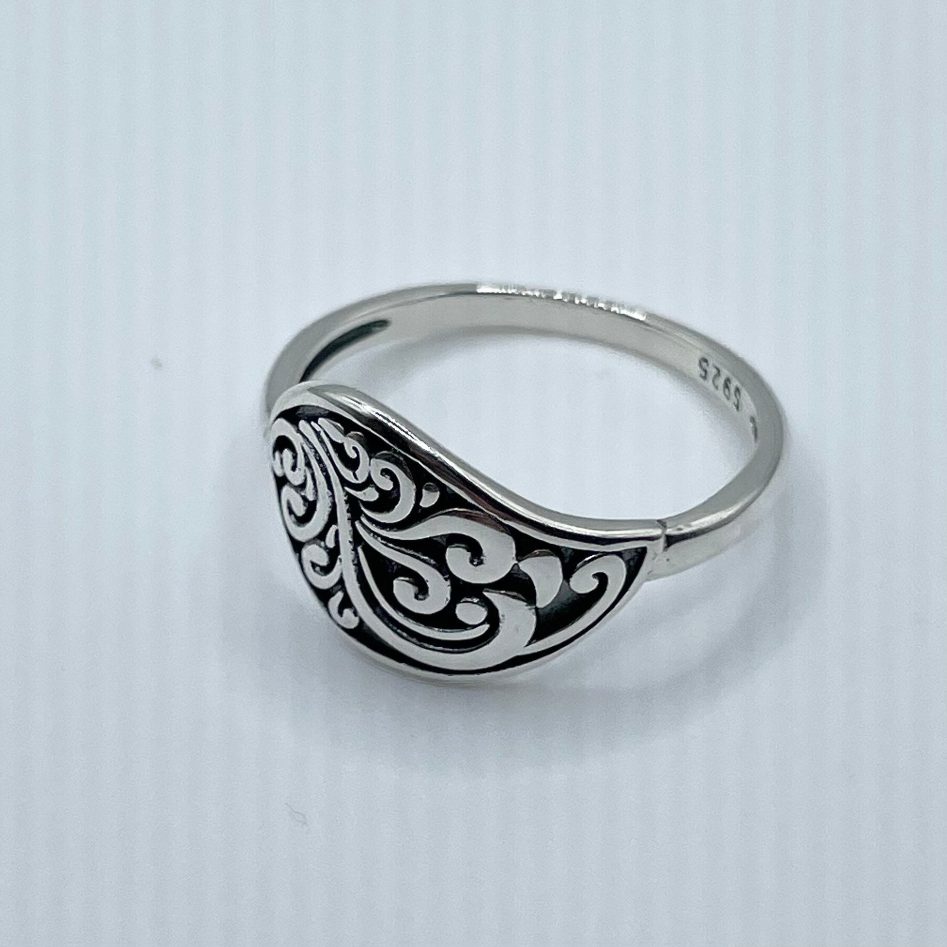 Swirls Scrolls Sterling Silver Ring - Silver Ring- Swirl Ring - Scrolls Ring - Swirly Ring - Boho Ring - Statement Ring