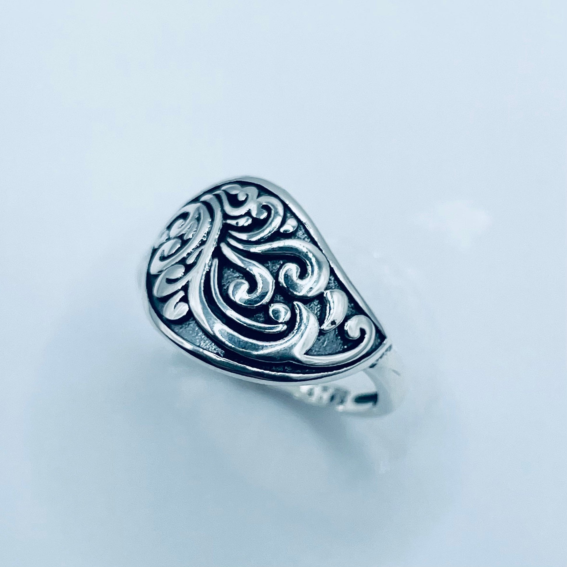 Swirls Scrolls Sterling Silver Ring - Silver Ring- Swirl Ring - Scrolls Ring - Swirly Ring - Boho Ring - Statement Ring