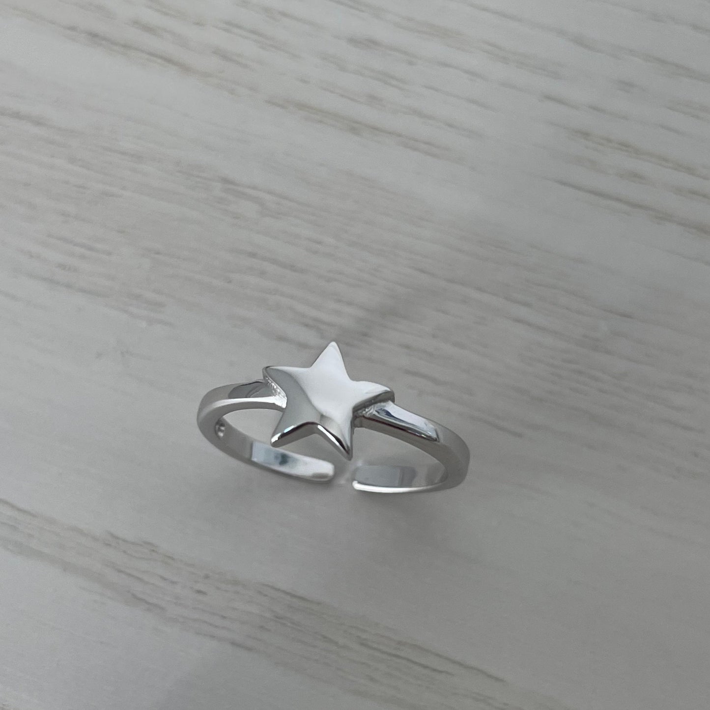 Sterling Silver Star Toe Ring, Pinky Ring, Adjustable Ring, Midi Ring, Silver Star Toe Ring, Silver Toe Ring, Promise Toe Ring