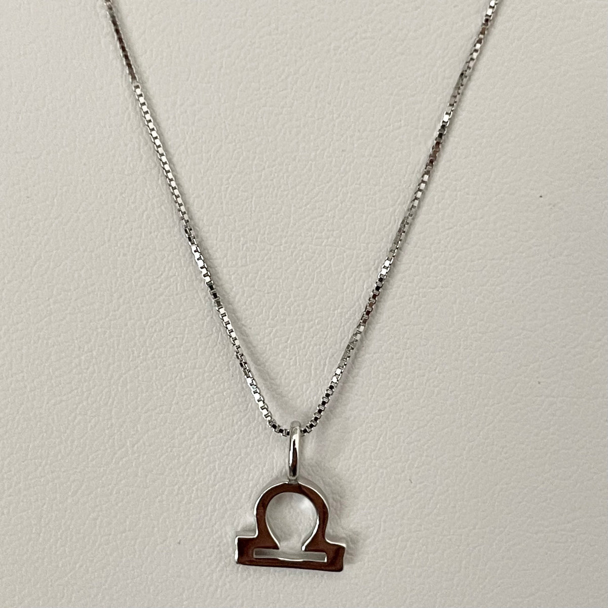 Sterling Silver Libra Necklace: Zodiac Horoscope Pendant