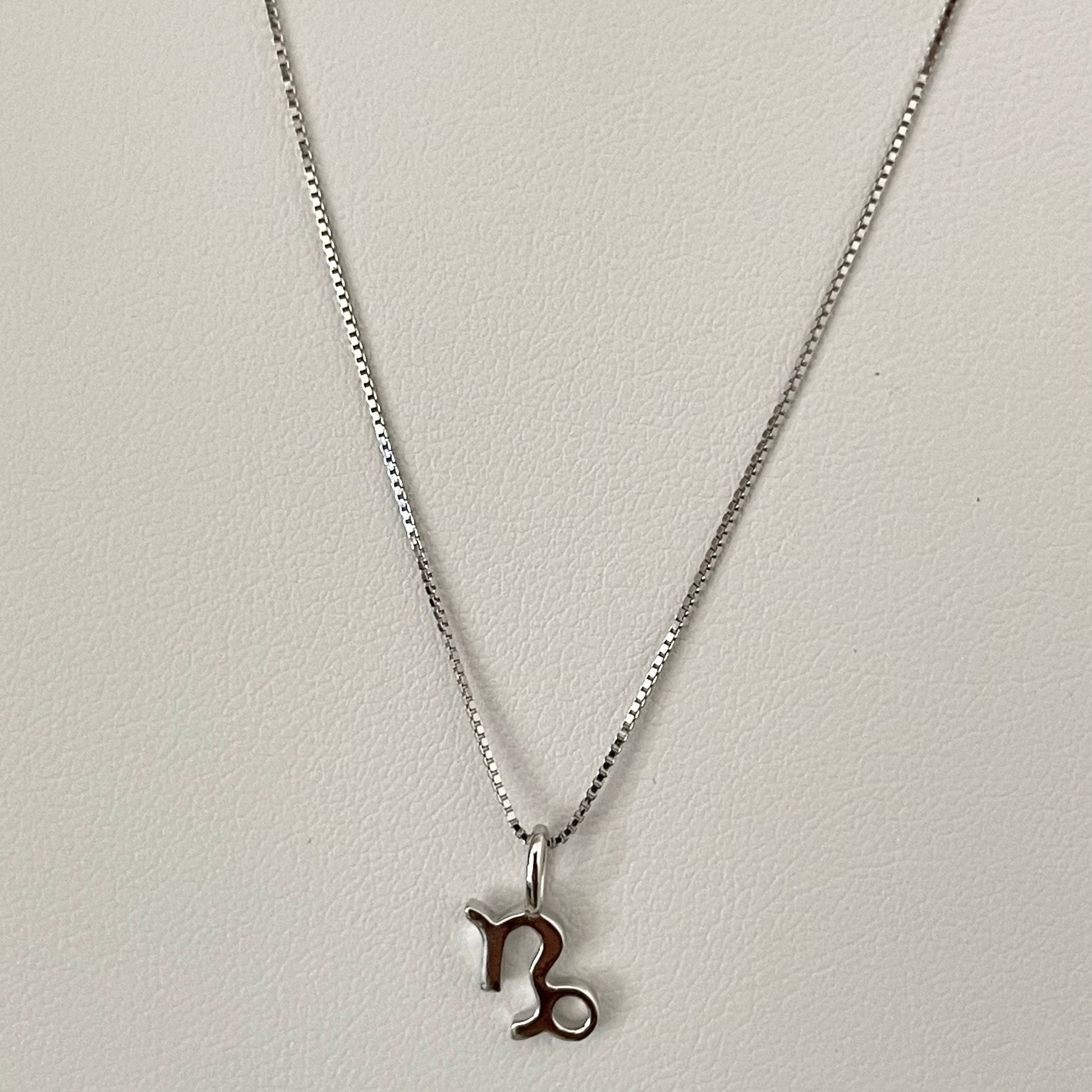 Sterling Silver Small Capricorn Sign Necklace, Zodiac Pendant, Astrology Necklace, Horoscope Necklace, Silver Necklace, Capricorn Necklace
