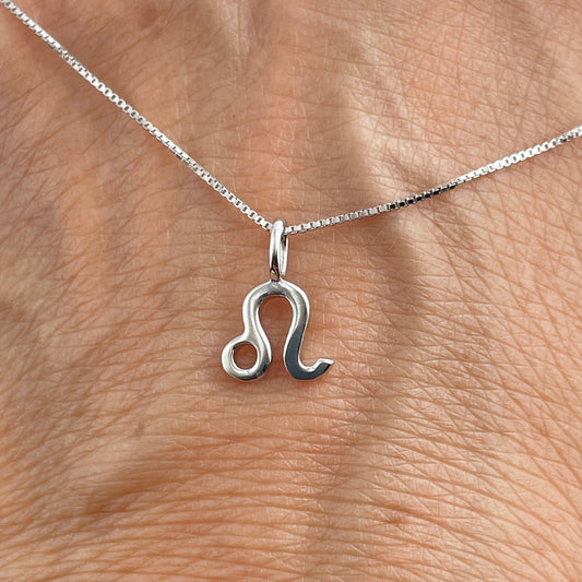 Sterling Silver Leo Zodiac Necklace: Horoscope Astrology Pendant