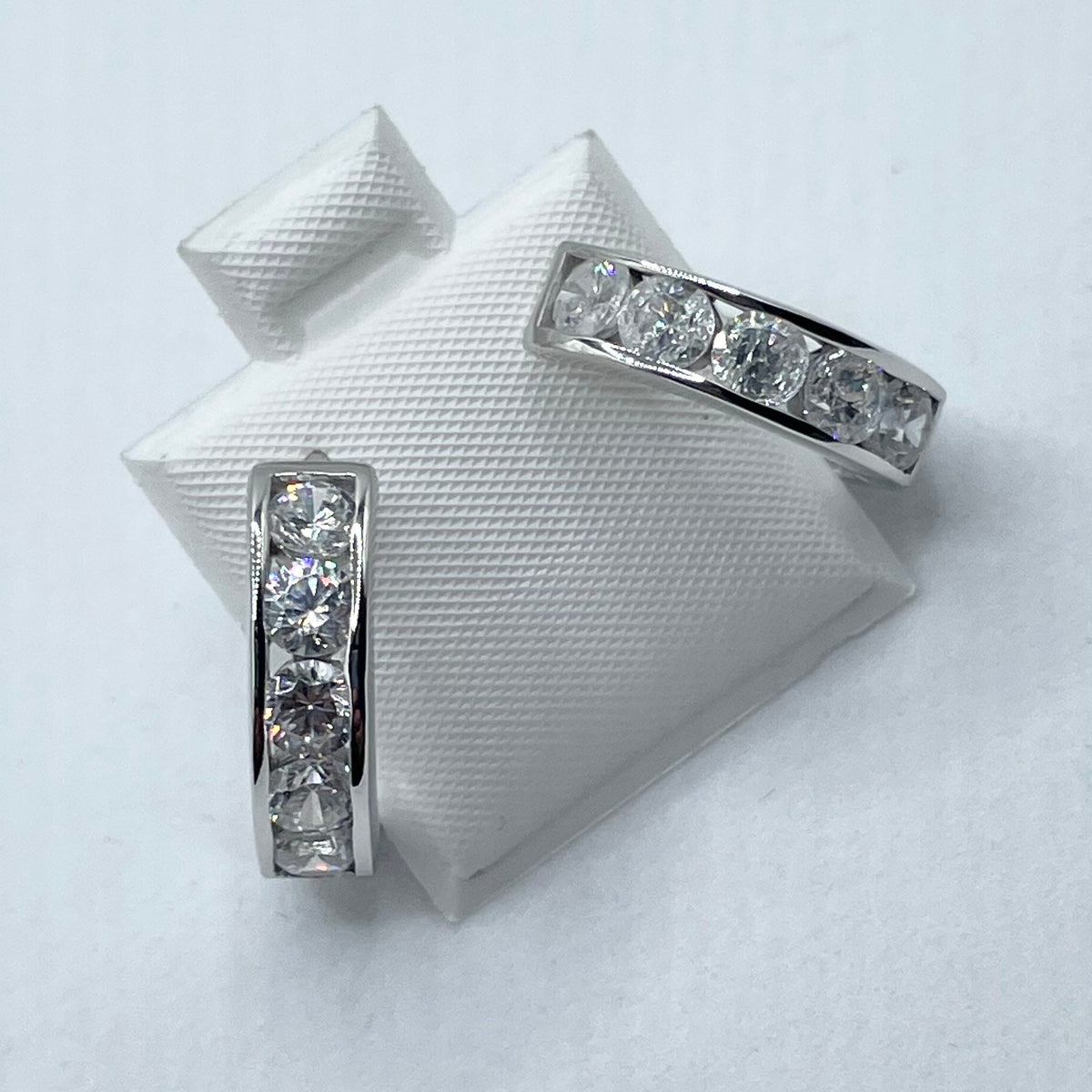Sterling Silver CZ Huggie Earrings: Delicate Hoop Earrings