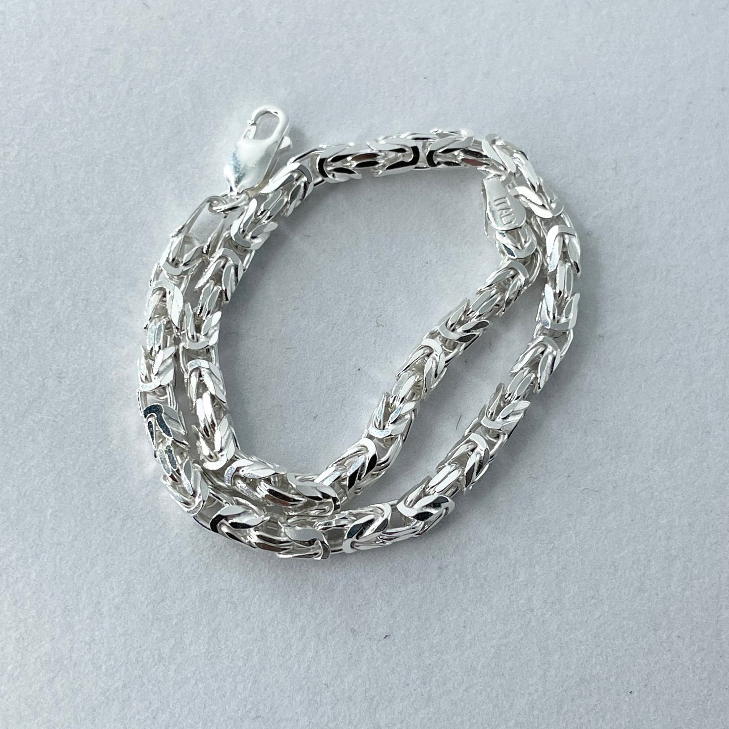 Unisex Sterling Silver Byzantine Bracelet - Boho Statement Jewelry