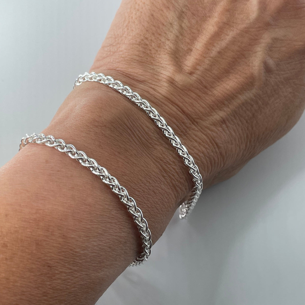 Sterling Silver Rope Bracelet: Dainty Boho Anklet
