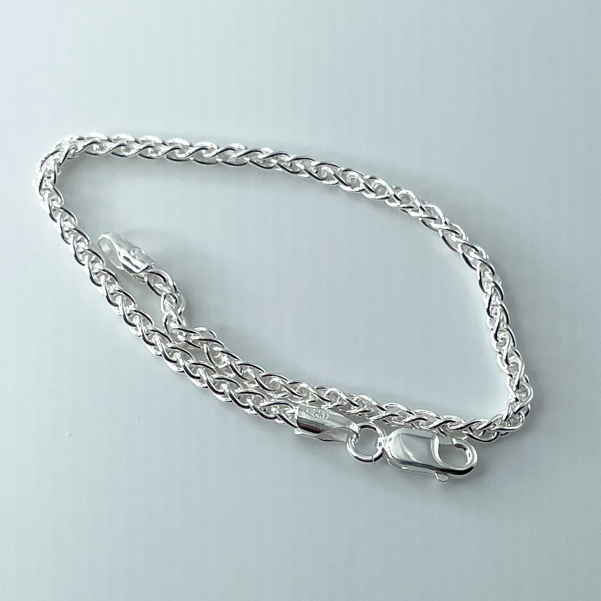 Sterling Silver Rope Bracelet: Unisex Dainty Chain Bracelet