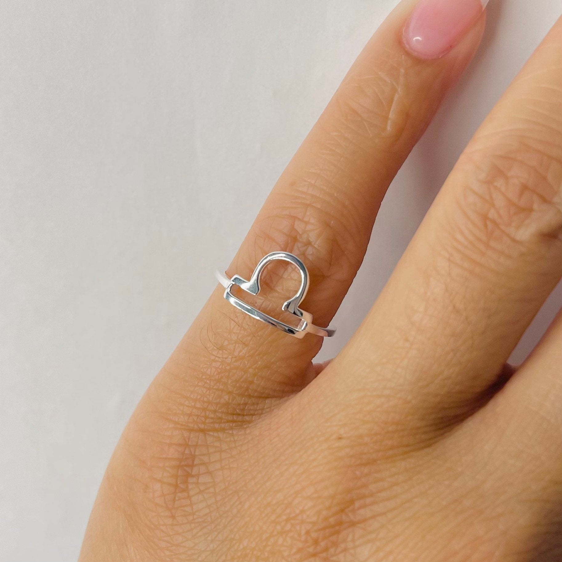 Libra Zodiac Sterling Silver Ring, Astrology Ring, Silver Ring, Zodiac Ring, Horoscope Ring.