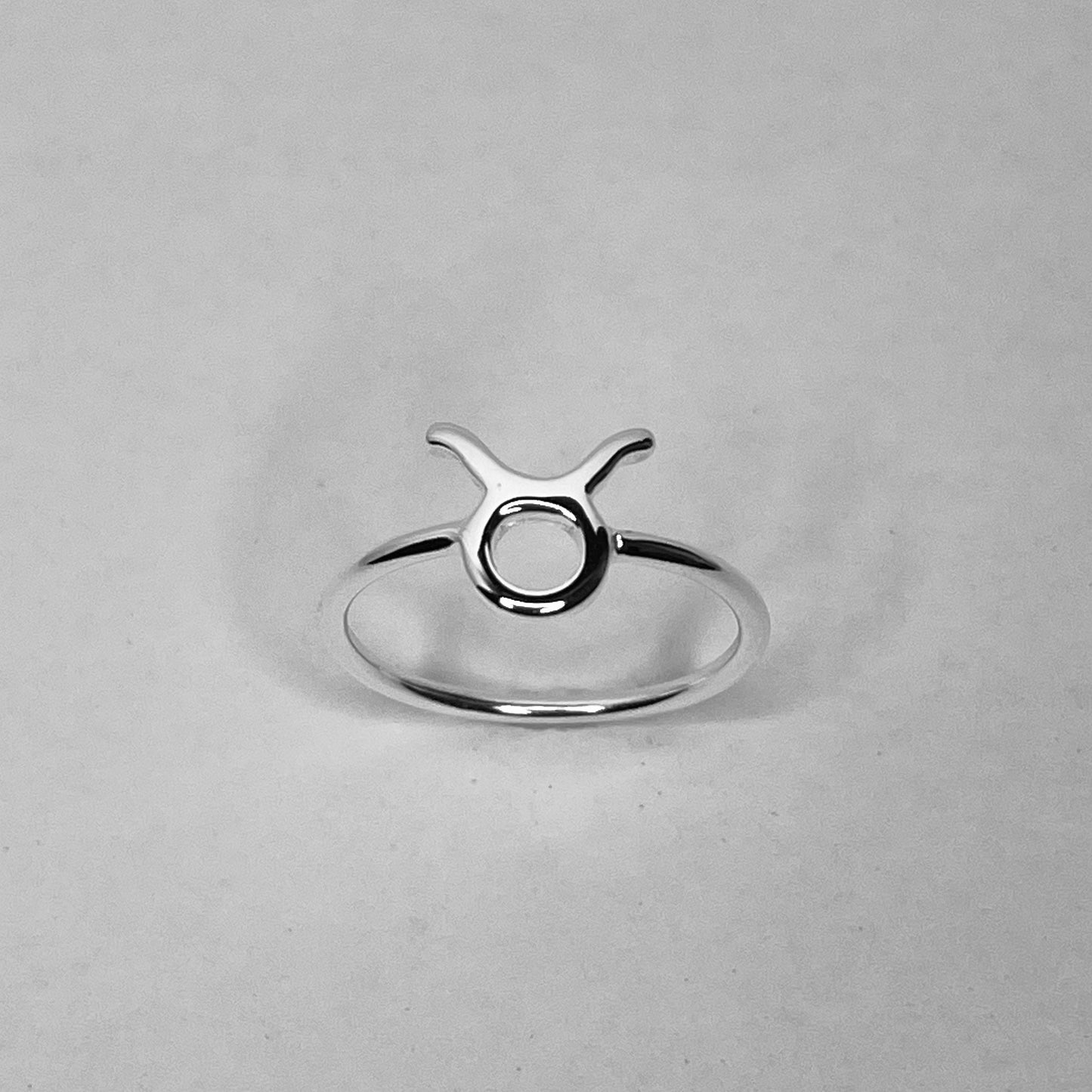 Taurus Zodiac Sterling Silver Ring: Dainty Astrology Horoscope