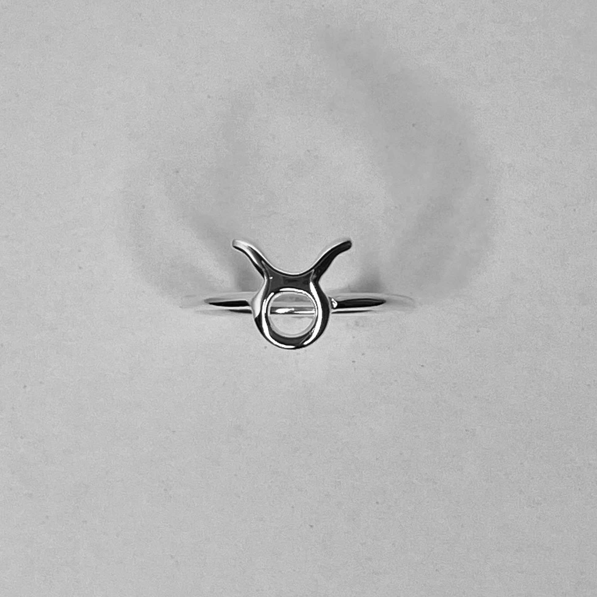 Taurus Zodiac Sterling silver ring, Dainty Ring, astrology ring, horoscope ring, zodiac ring, silver Taurus ring.