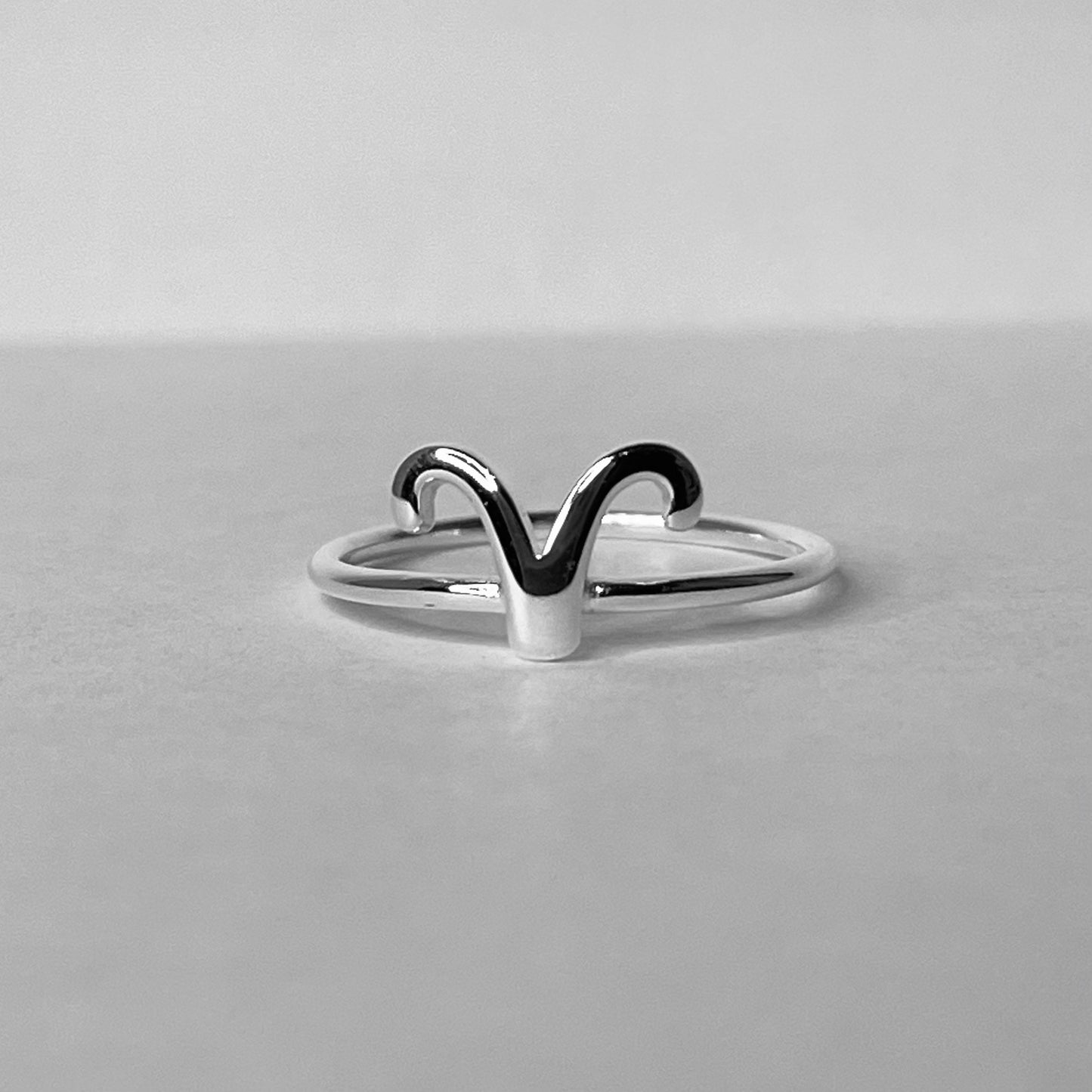 Dainty Sterling Silver Aries Zodiac Ring: Horoscope Jewelry