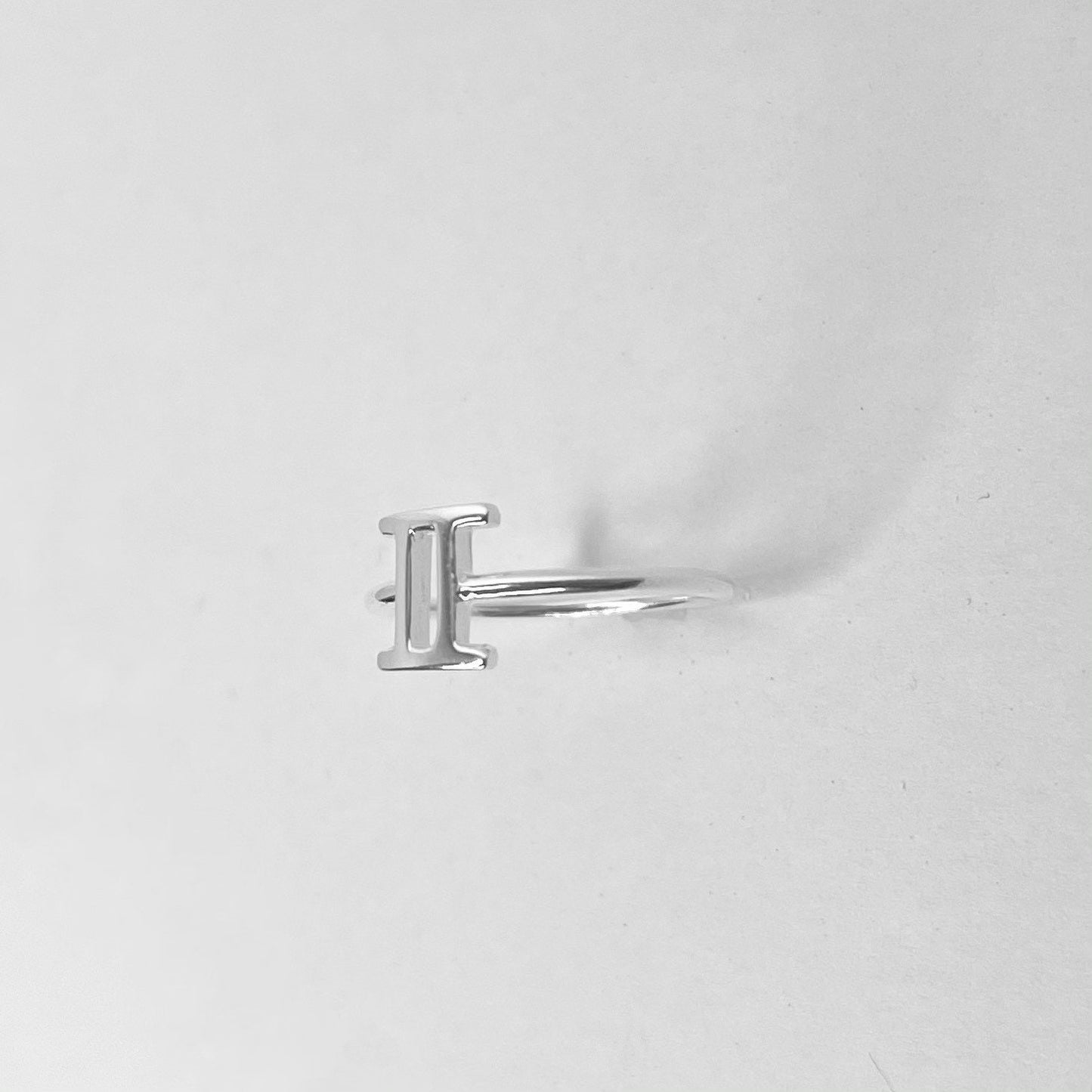 Gemini Zodiac Sterling Silver Ring: Dainty Horoscope Jewelry