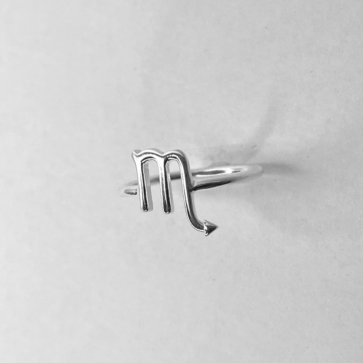 Sterling Silver Scorpio Zodiac Ring: Dainty Horoscope Jewelry