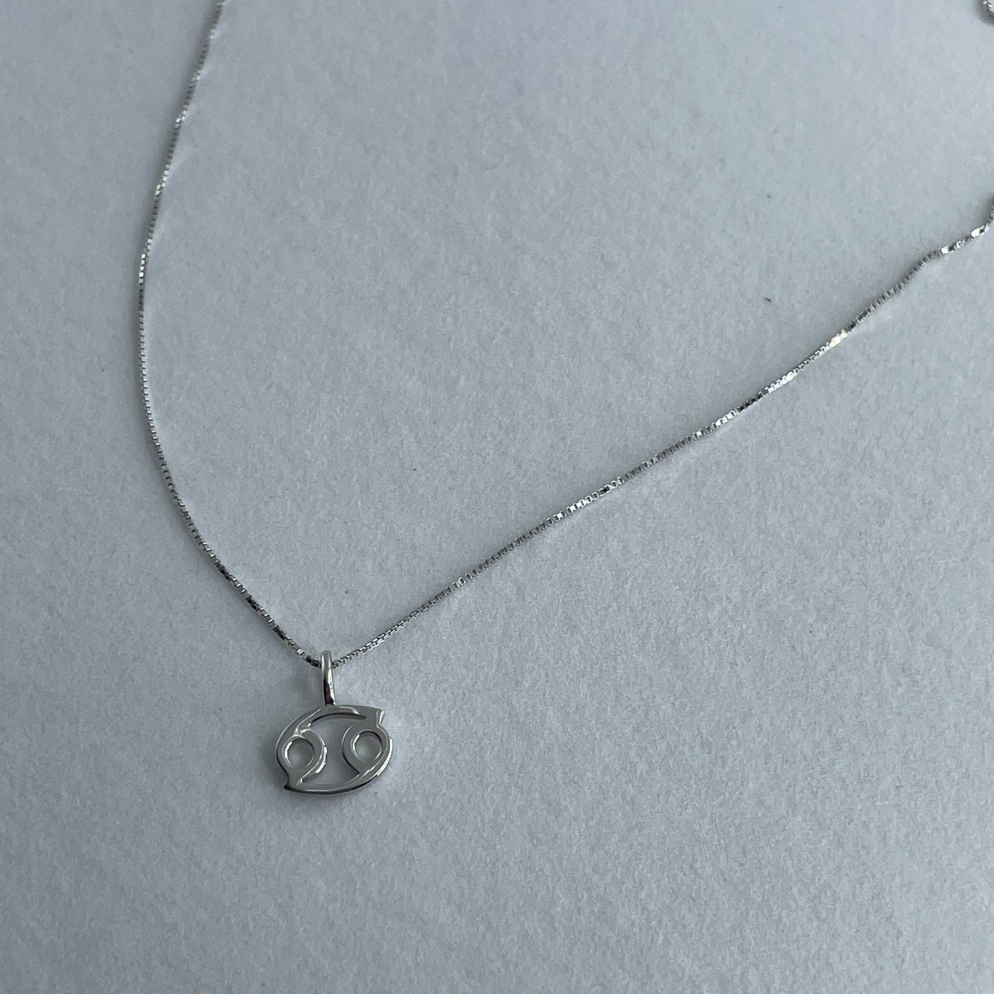 Sterling Silver Cancer Zodiac Pendant Necklace