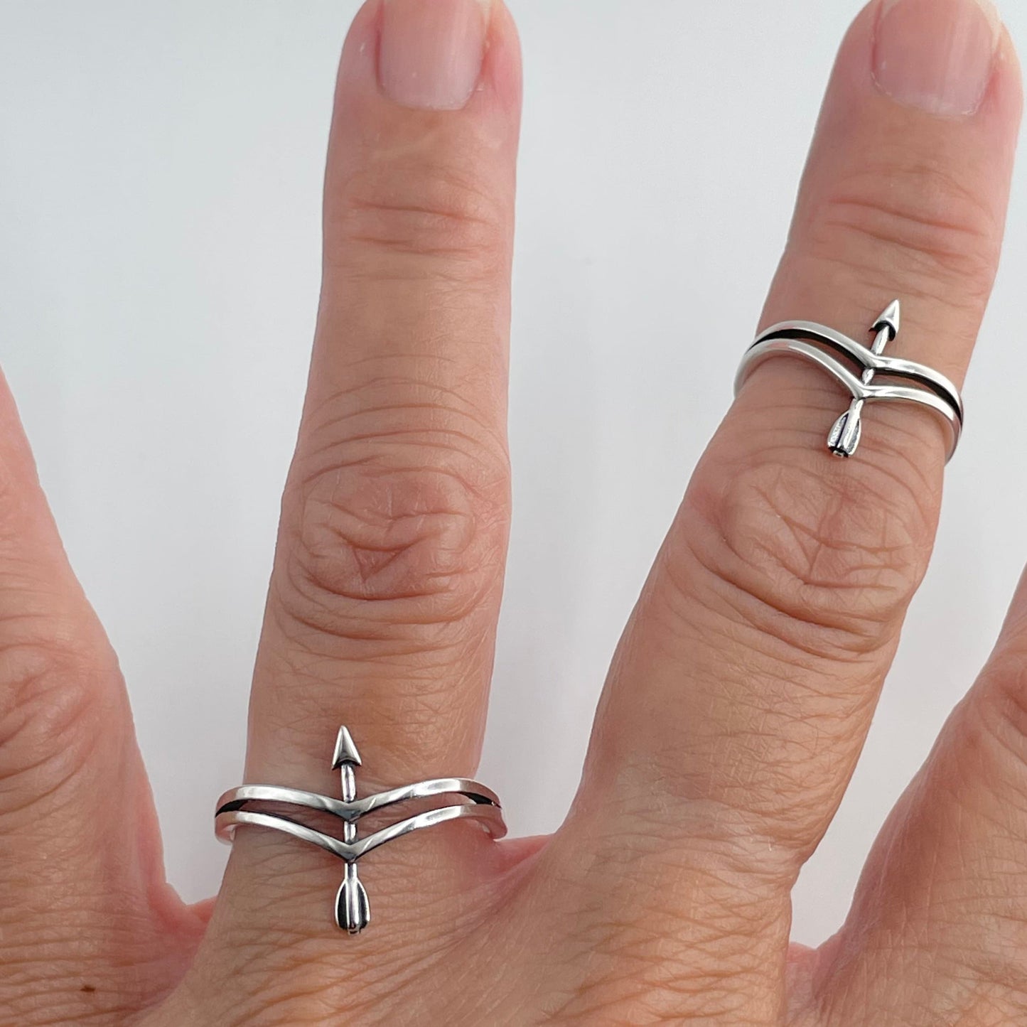 Sterling Silver Arrow and Bow Ring, Boho Ring, Bow Ring, Promise Arrow Ring, Silver Ring, Religious Ring, Arrow Love Ring, Statement Ring,