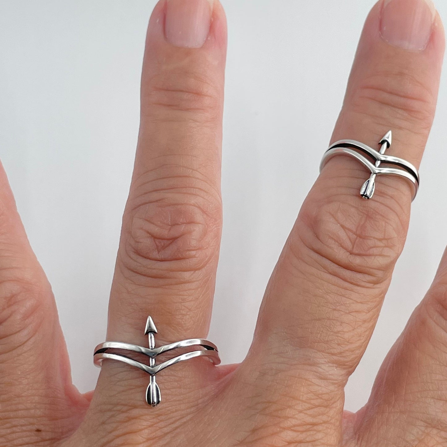 Oxidized Sterling Silver Arrow Ring: Boho Promise Ring
