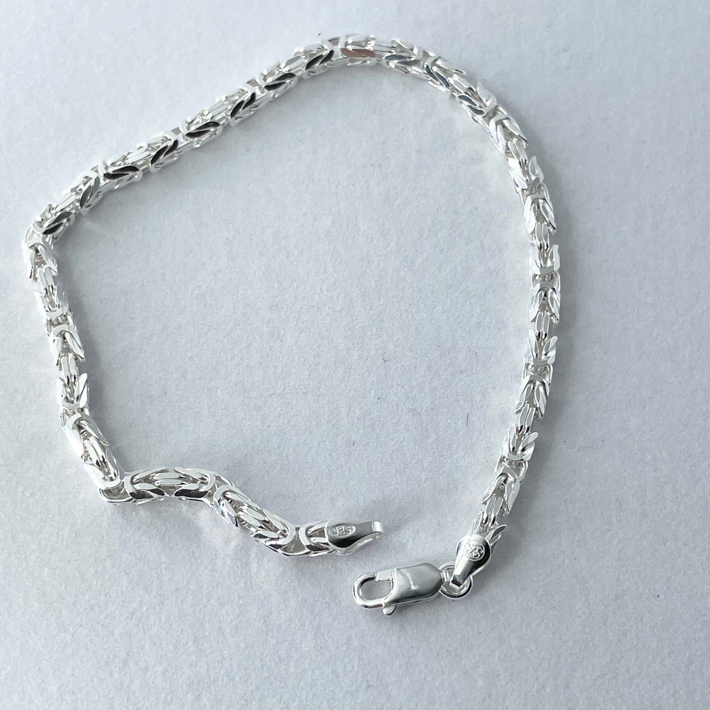 Unisex Byzantine Sterling Silver Bracelet, Unisex Bracelet, Silver Bracelet, Statement Ankle, Boho Bracelet, Silver Anklet