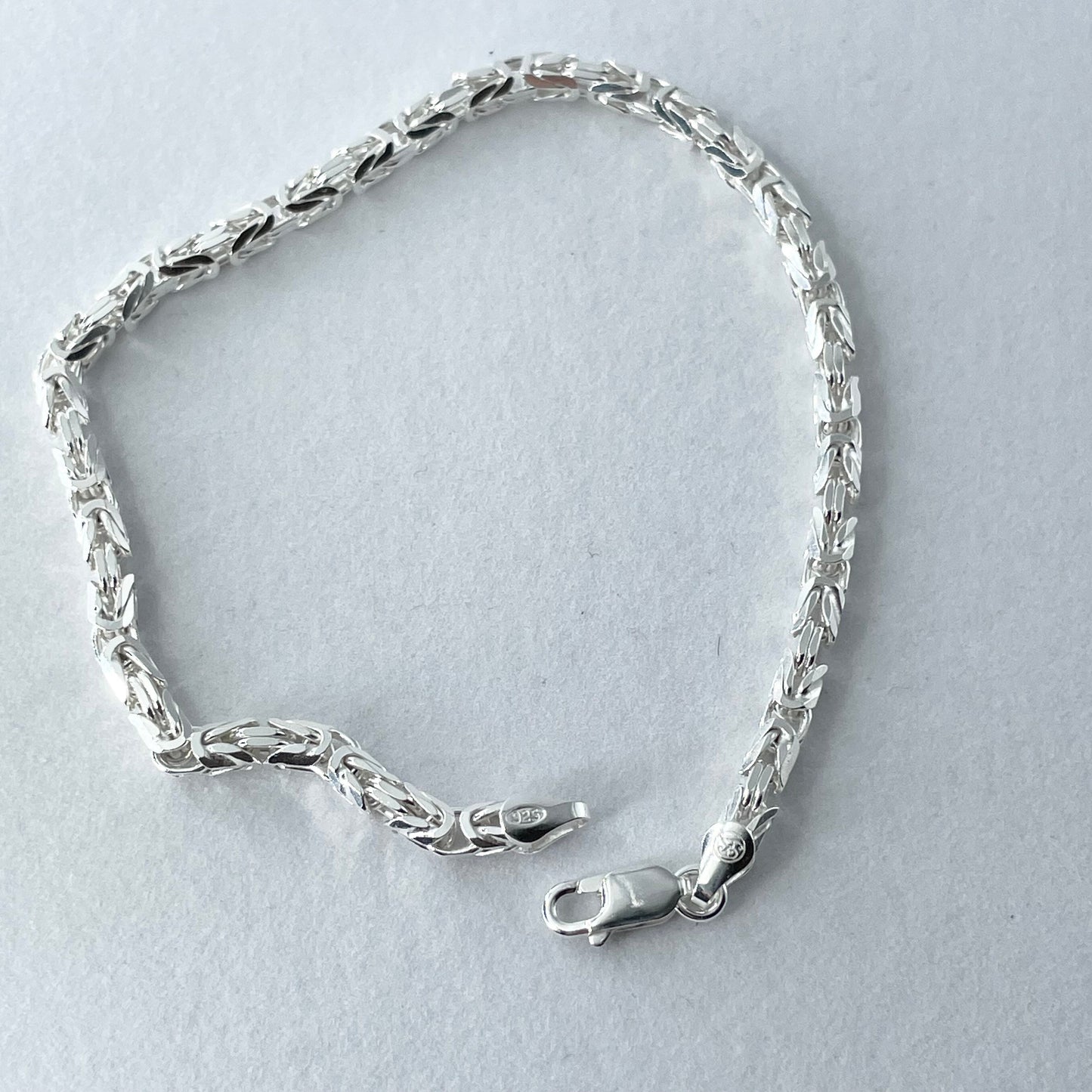 Unisex Sterling Silver Byzantine Bracelet - Boho Statement Jewelry
