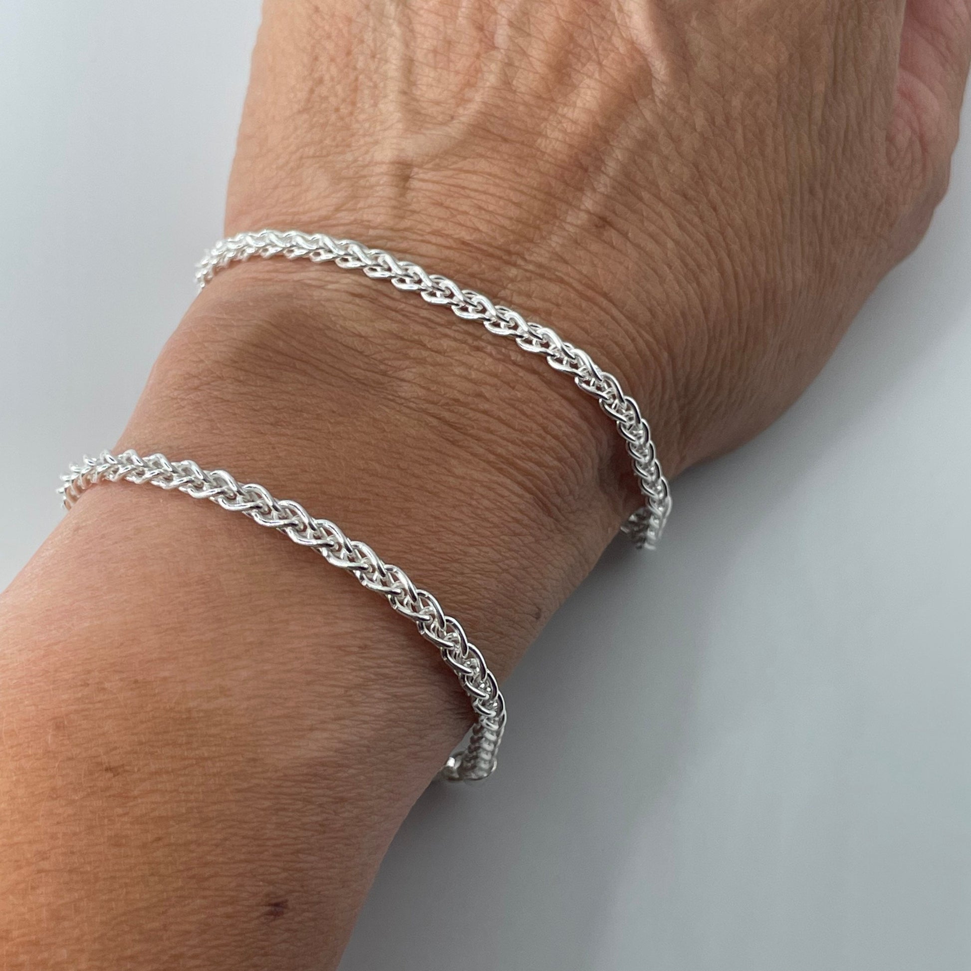 Sterling Silver Rope Bracelet: Dainty Boho Anklet