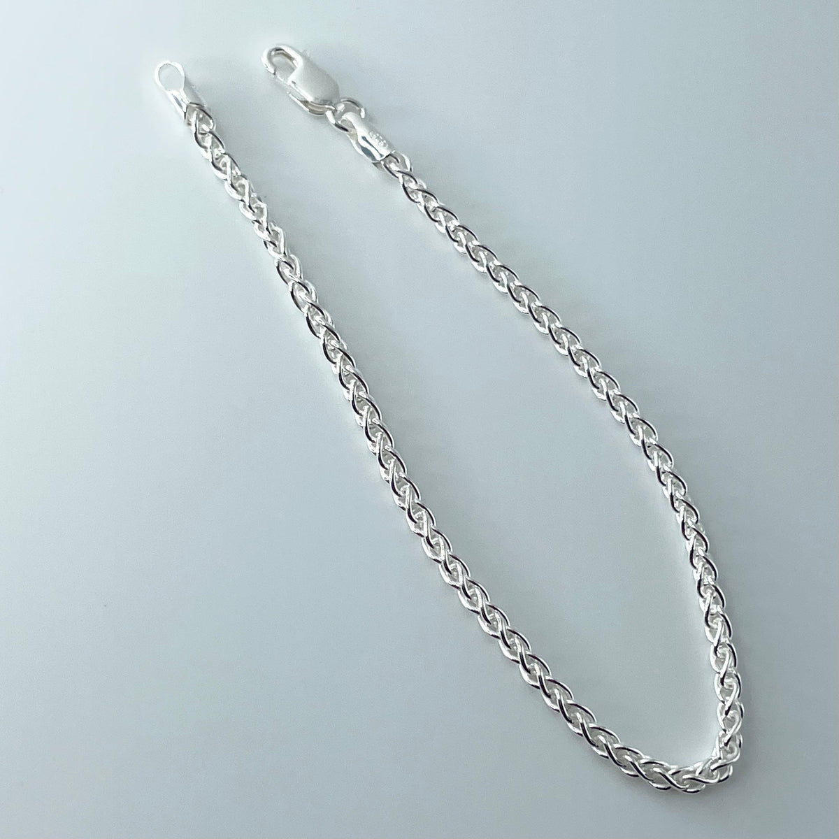 Sterling Silver Rope Bracelet: Unisex Dainty Chain Bracelet