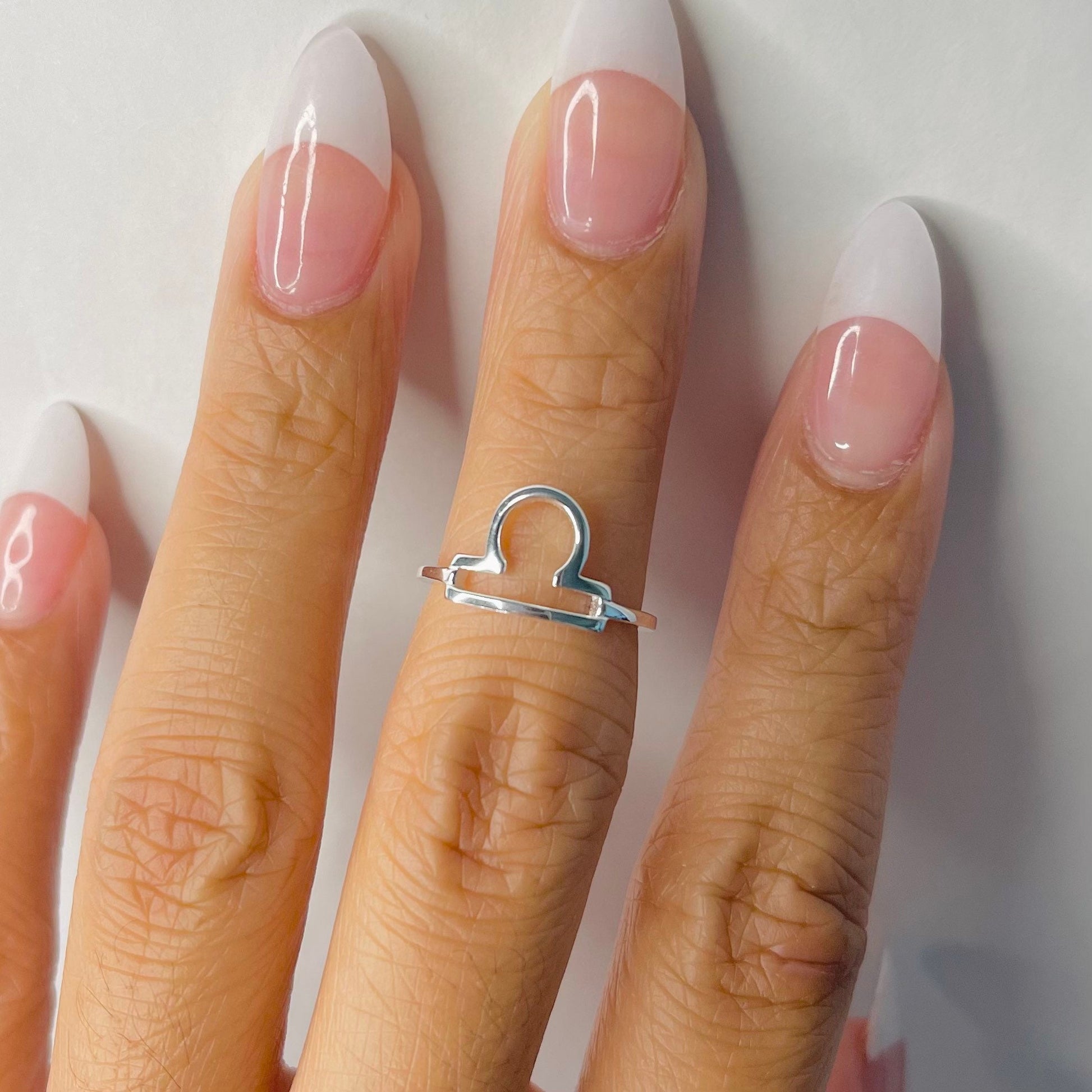 Libra Zodiac Sterling Silver Ring: Astrology Gift