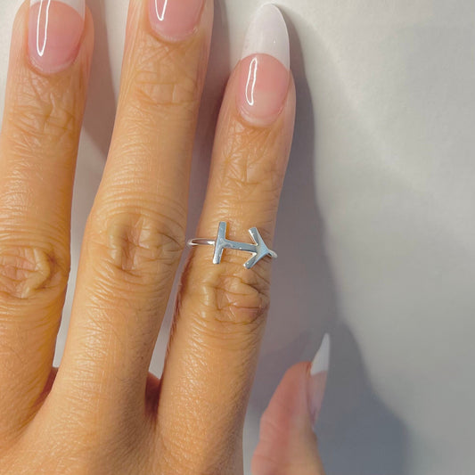 Sagittarius Zodiac Sterling silver ring, Dainty Ring, astrology ring, horoscope ring, zodiac ring, silver Sagittarius ring.