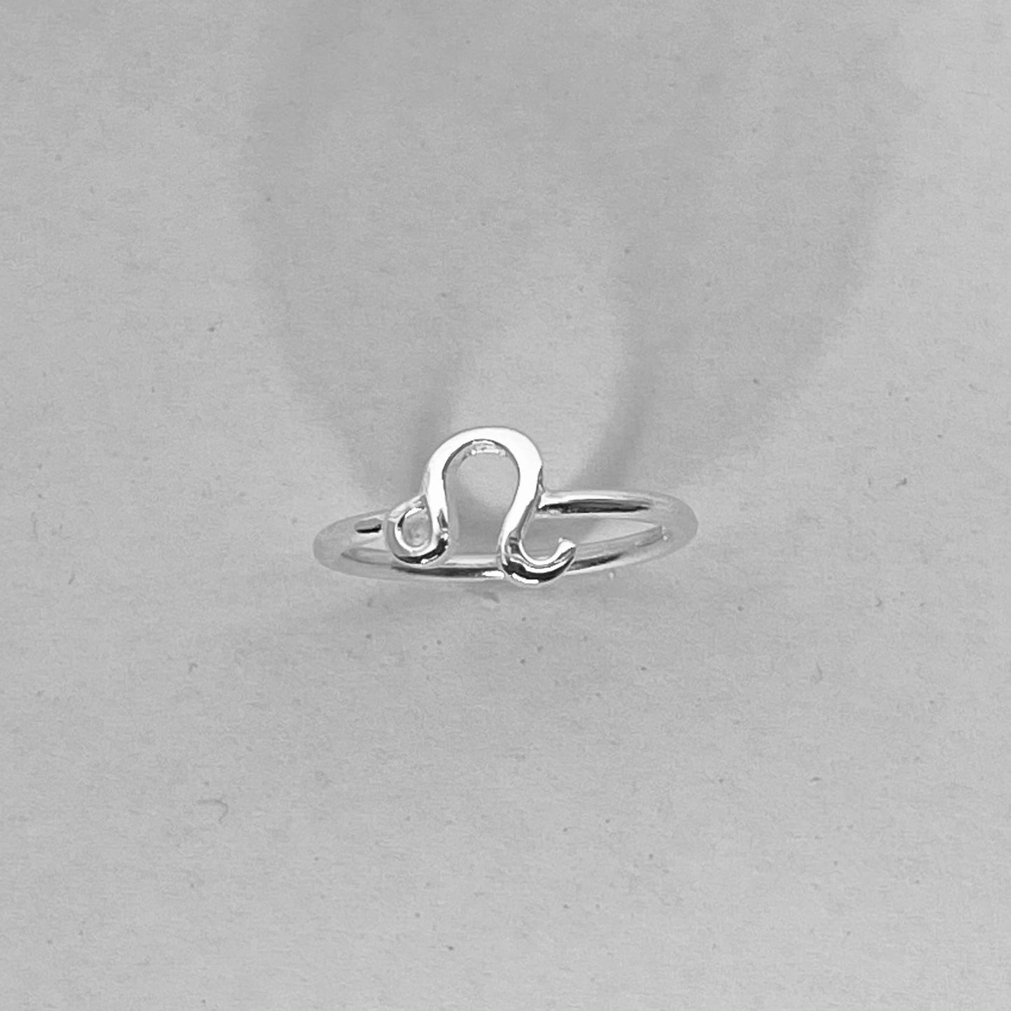 Leo Zodiac Sterling Silver Ring: Dainty Horoscope Jewelry