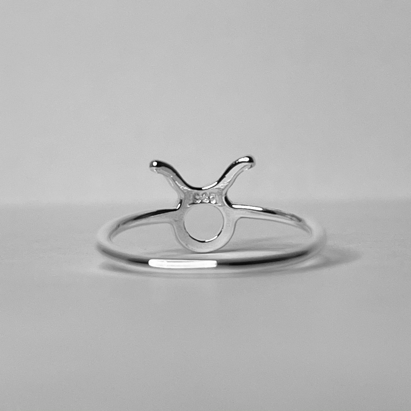 Taurus Zodiac Sterling Silver Ring: Dainty Astrology Horoscope