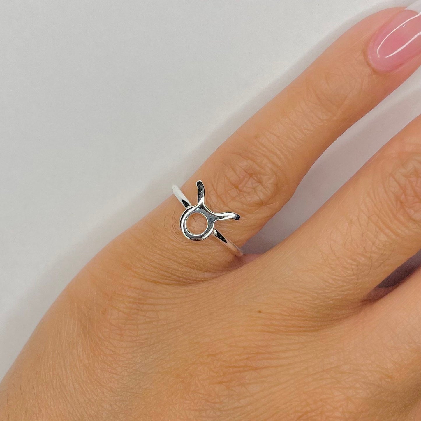 Taurus Zodiac Sterling silver ring, Taurus Dainty Ring, astrology promise ring, silver horoscope ring, zodiac ring, silver Taurus ring.
