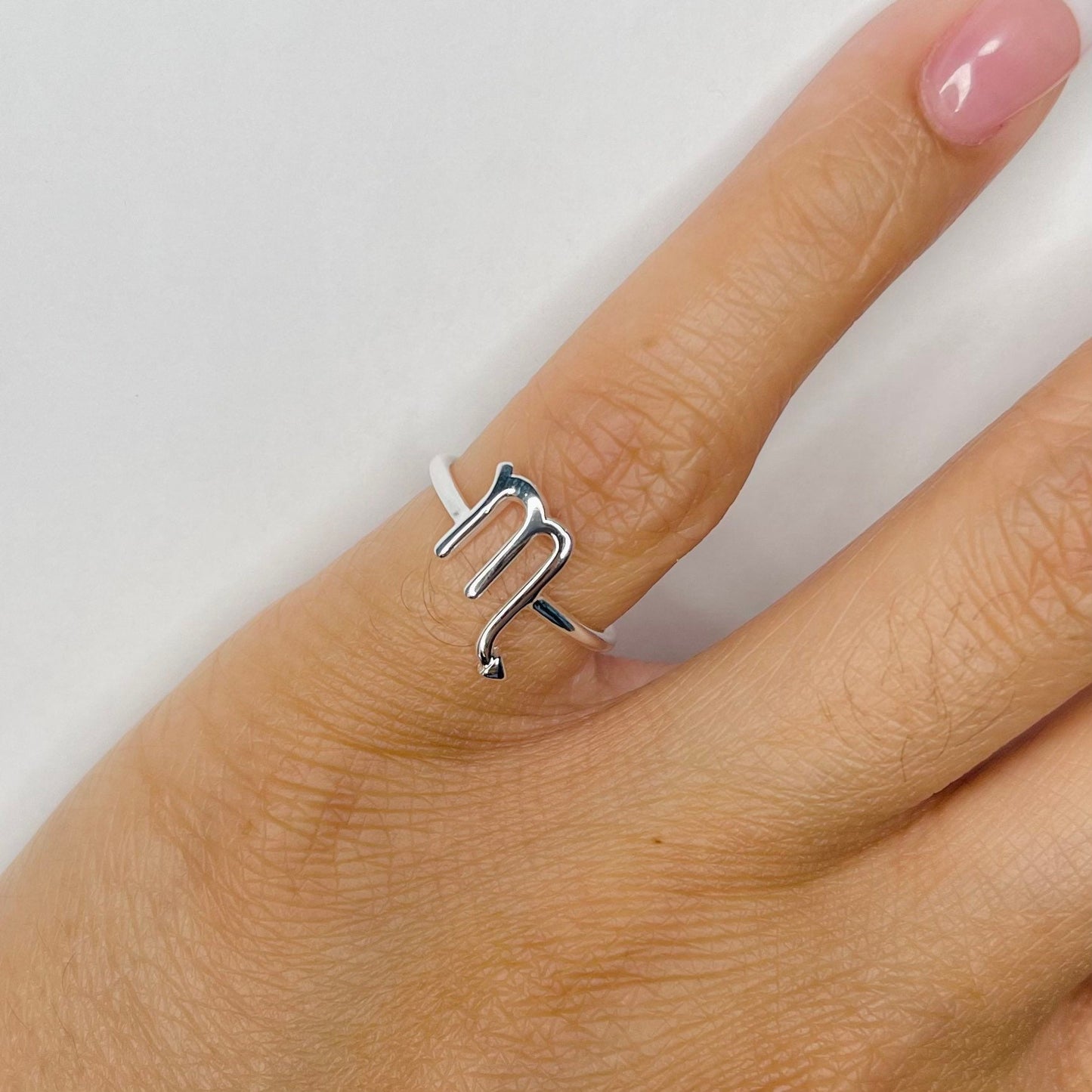 Sterling Silver Scorpio Zodiac Ring: Dainty Horoscope Jewelry