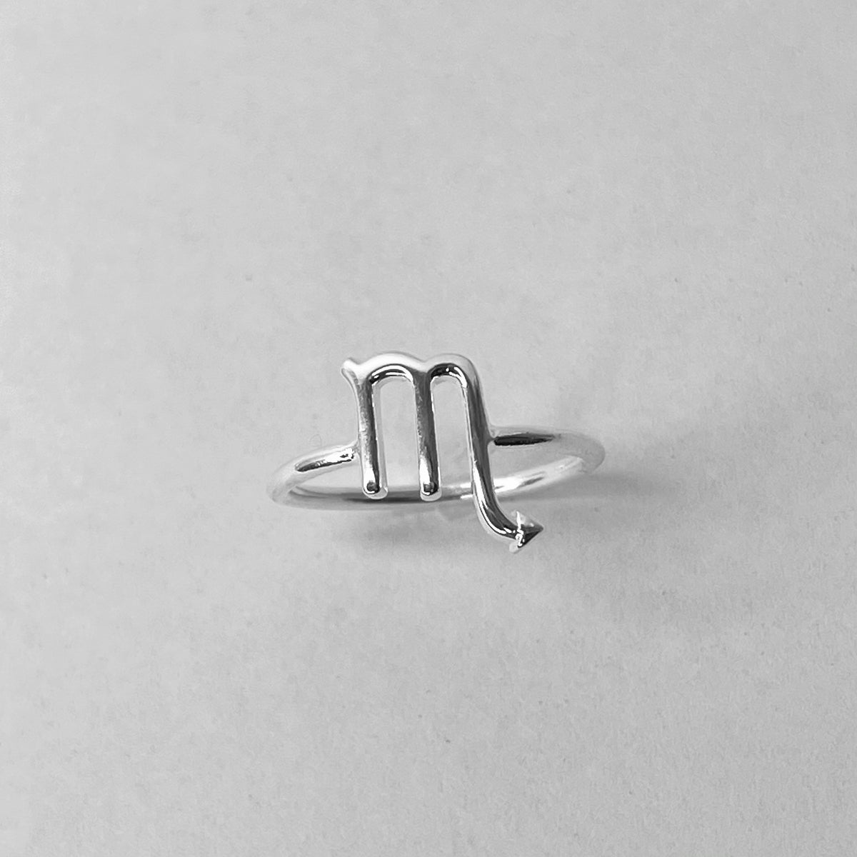 Sterling Silver Scorpio Zodiac Ring: Dainty Horoscope Jewelry