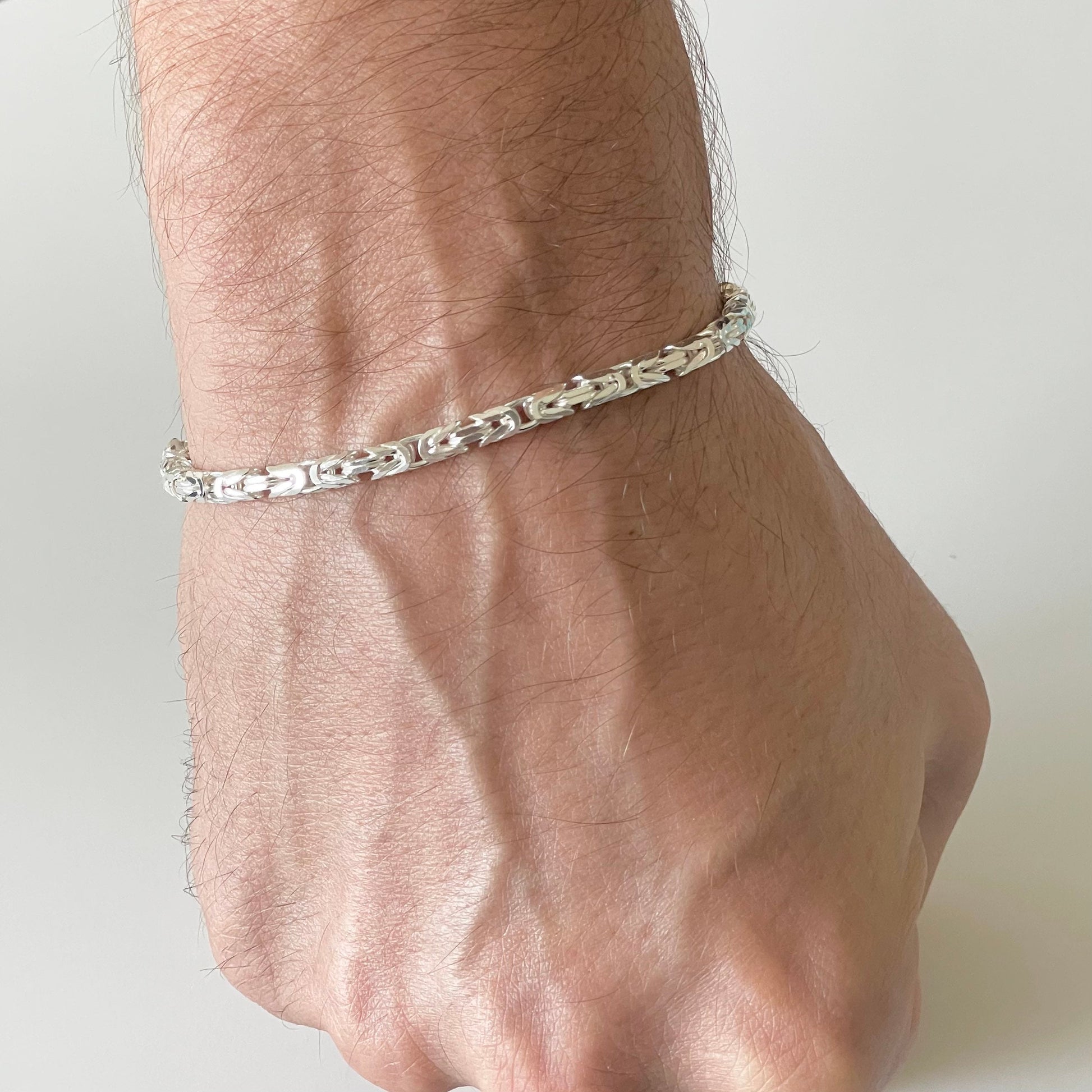 Unisex Byzantine Sterling Silver Bracelet, Unisex Bracelet, Silver Bracelet, Statement Ankle, Boho Bracelet, Silver Anklet