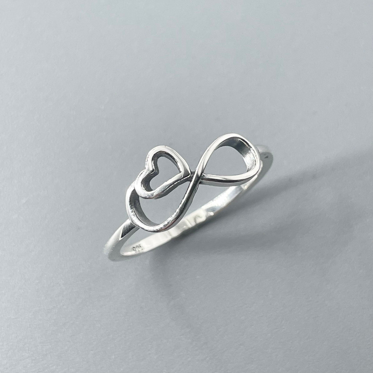 Sterling Silver Infinity Heart Ring: Crisscross Promise Ring
