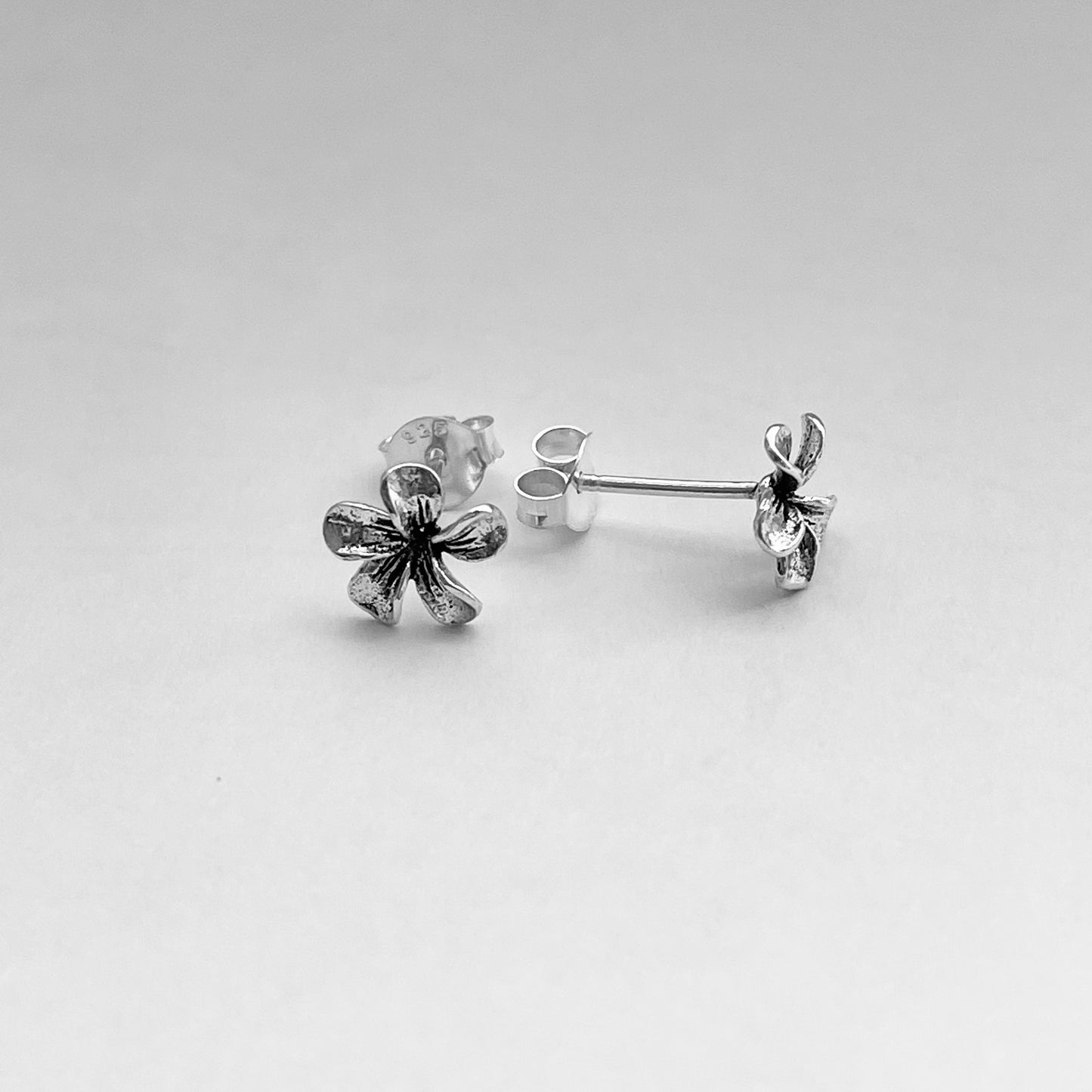 Oxidized Sterling Silver Triskelion Earrings: Celtic Knot Studs