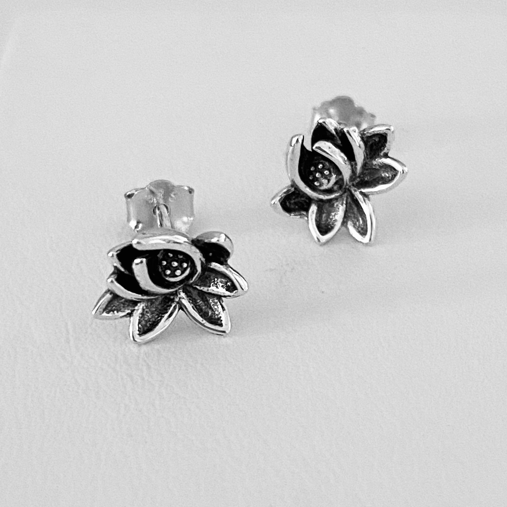 Oxidized Sterling Silver Triskelion Earrings: Celtic Knot Studs