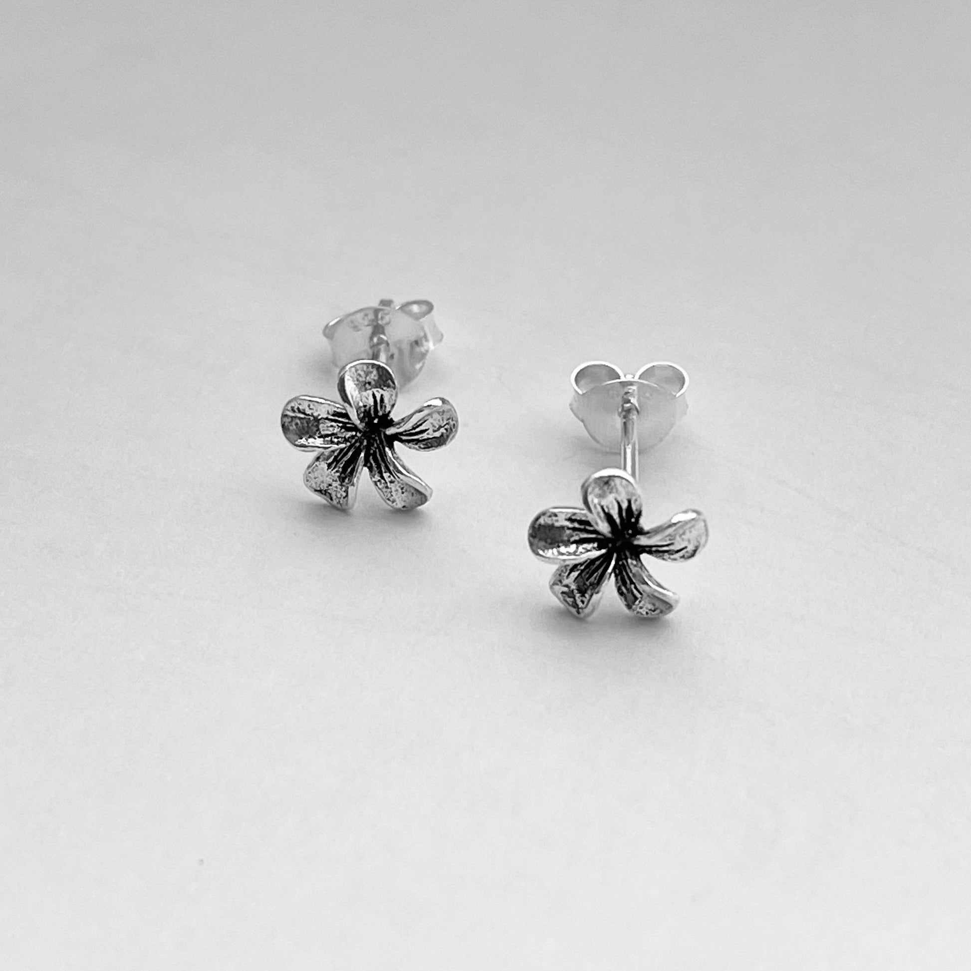 Oxidized Sterling Silver Triskelion Earrings: Celtic Knot Studs